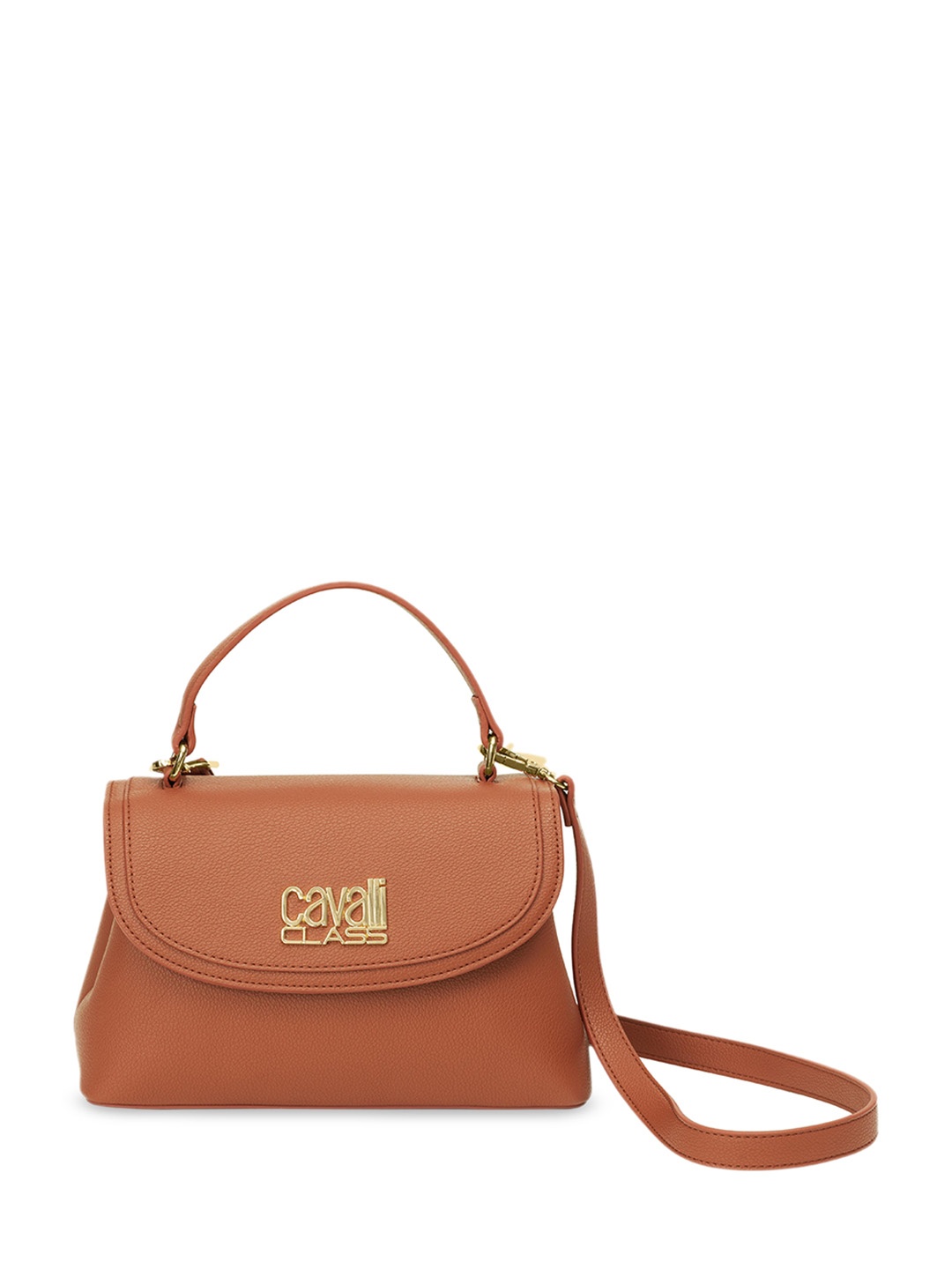 

Cavalli Class Structured Satchel with Tasselled, Brown
