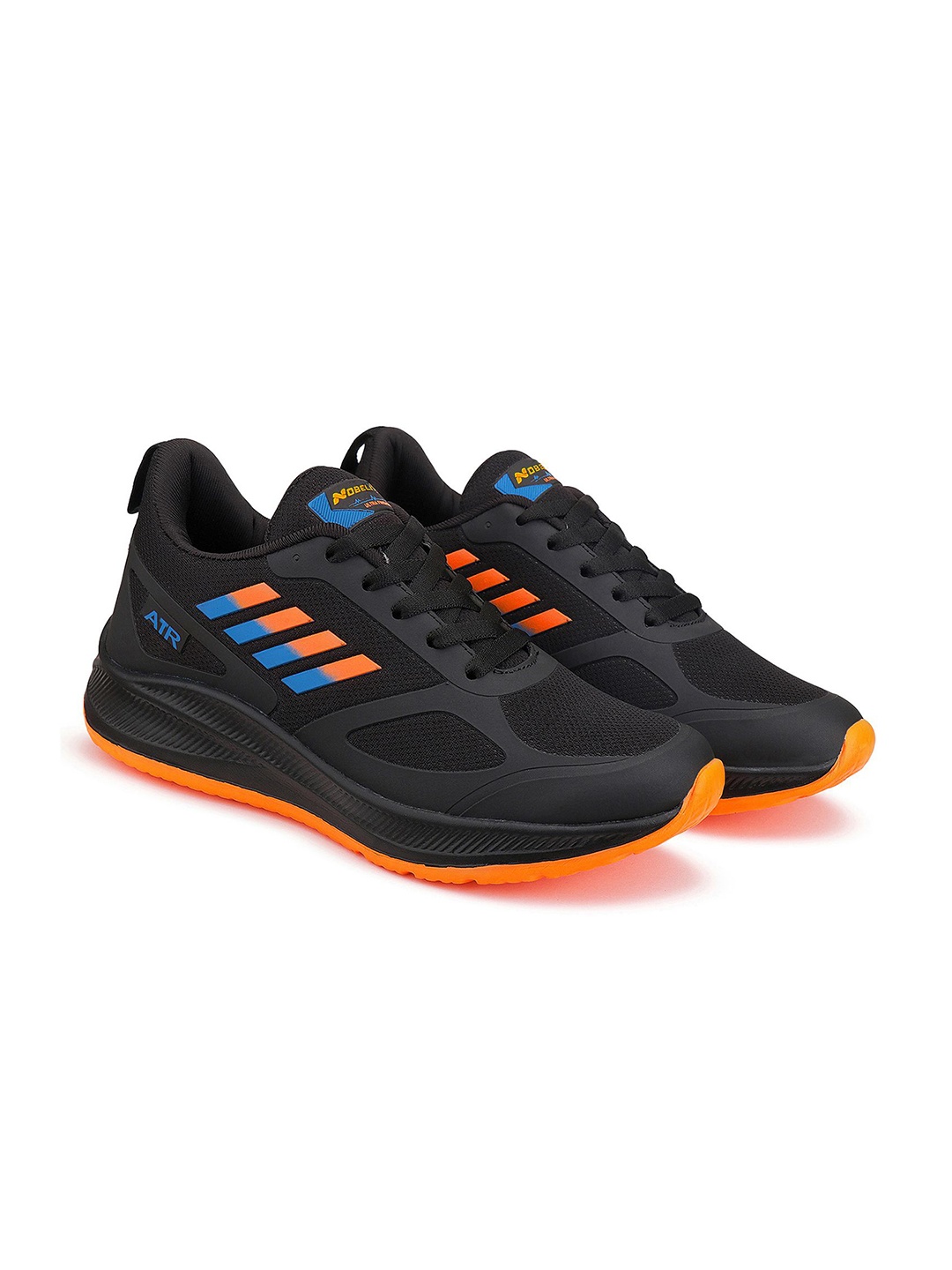 

NOBELITE Men Running Non-Marking Shoes, Black