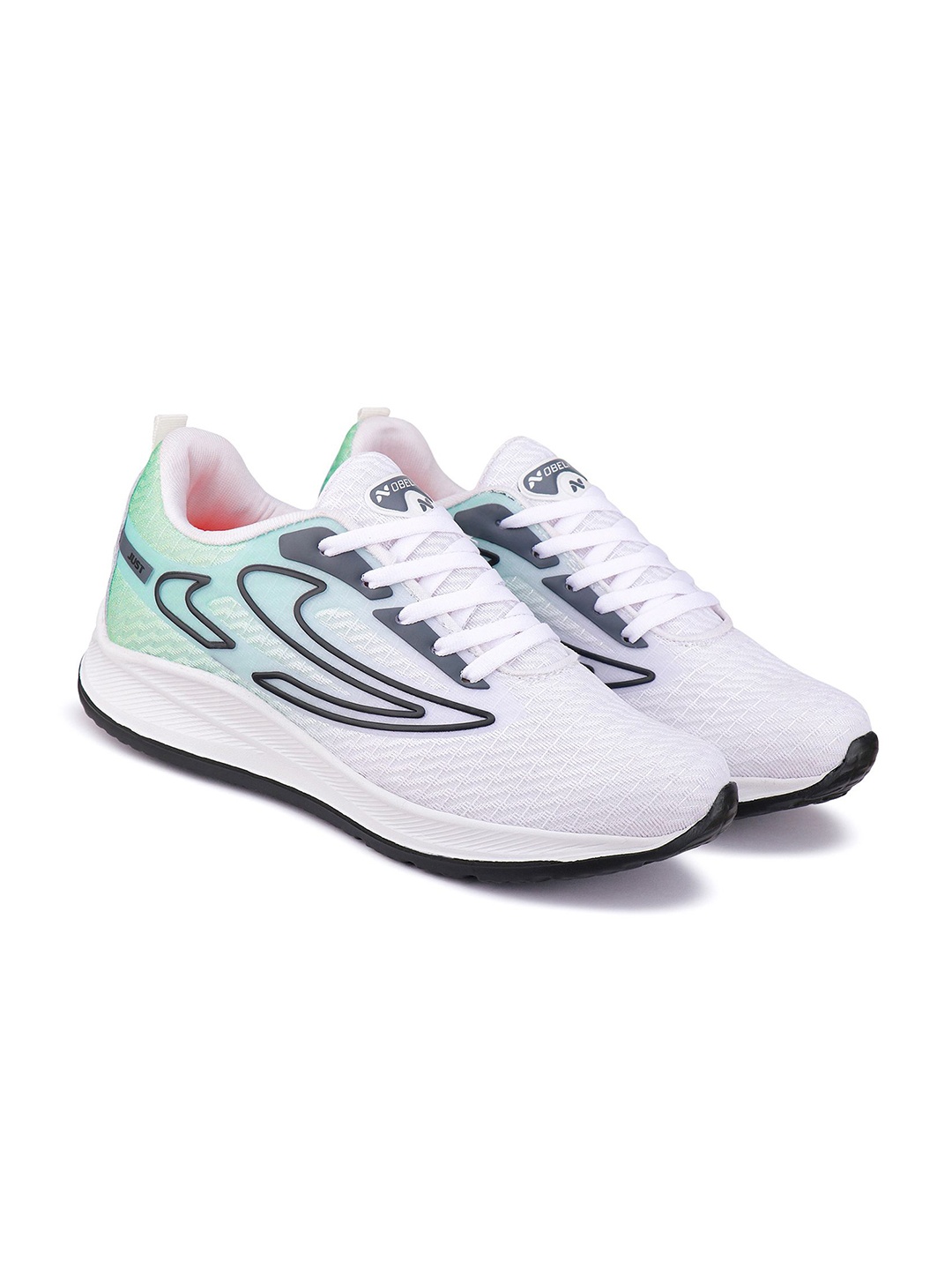 

NOBELITE Men Running Non-Marking Shoes, White