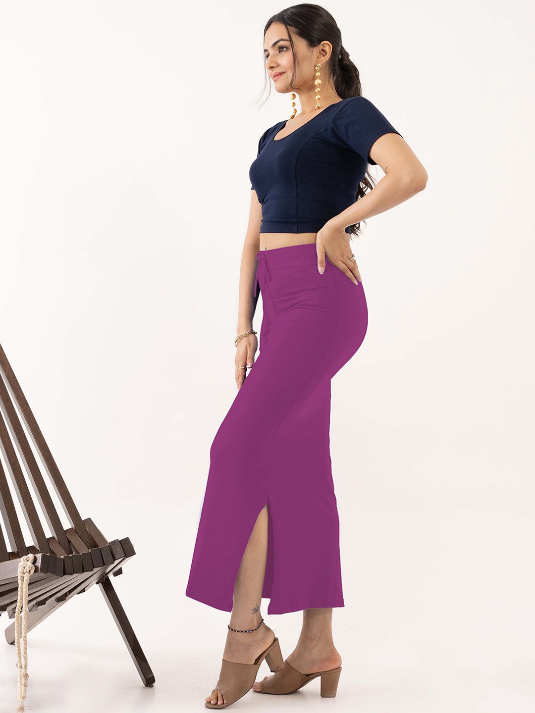 

IndianRang 4-Way Stretchable Seamless Saree Shapewear, Purple