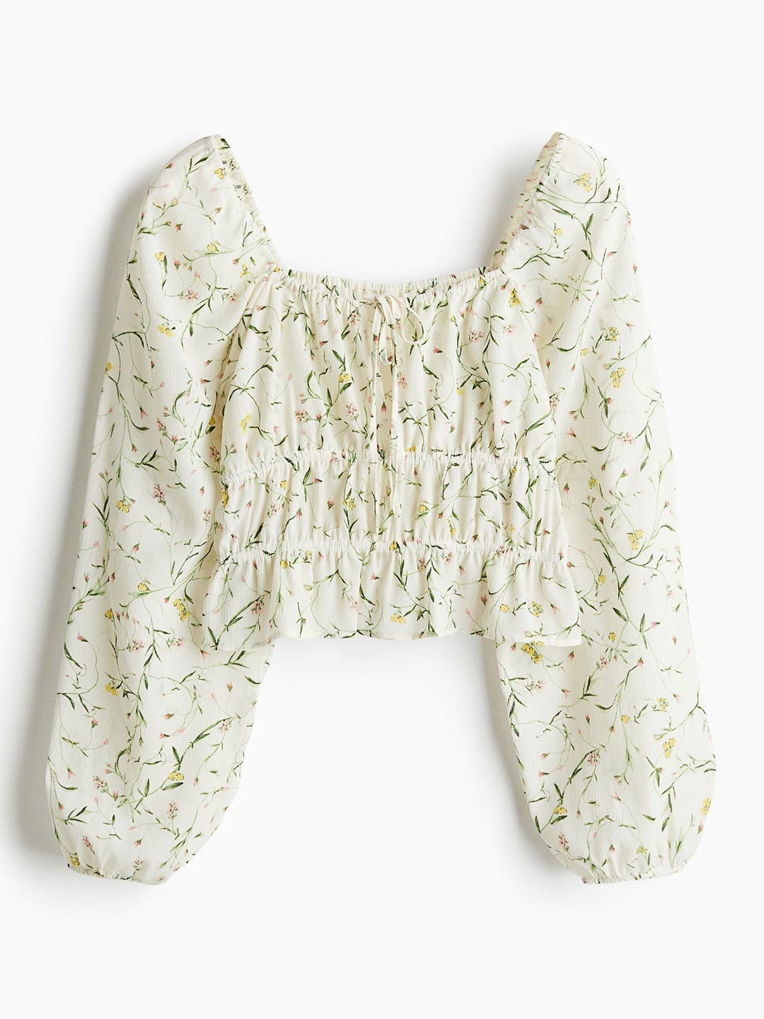 

H&M Crinkled Blouse, White