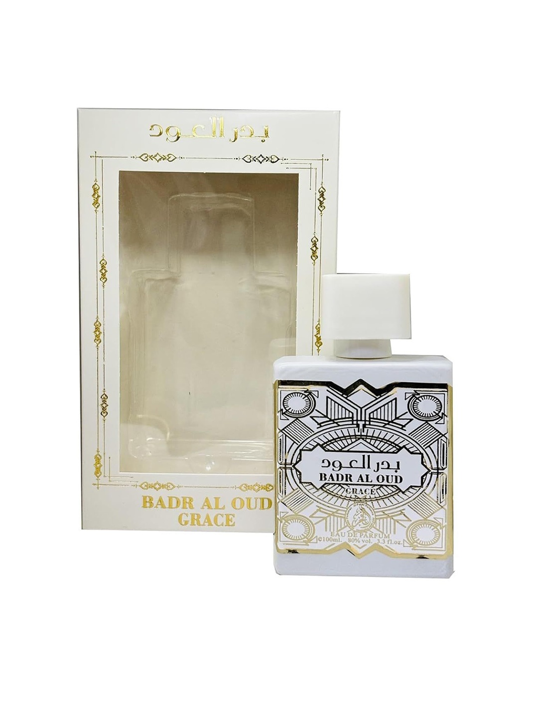 

Al-Fakhr Perfumes Badr Al Oud Gracy Long Lasting Eau De Parfum - 100 ml, White