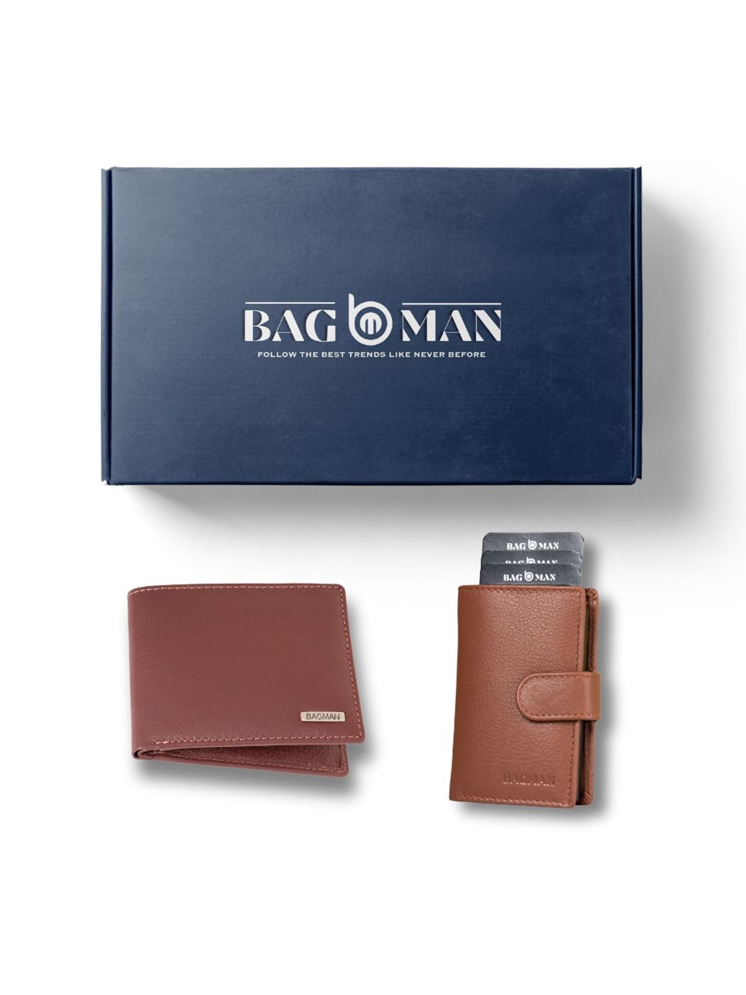 

BAGMAN Unisex Accessory Gift Set of, Brown