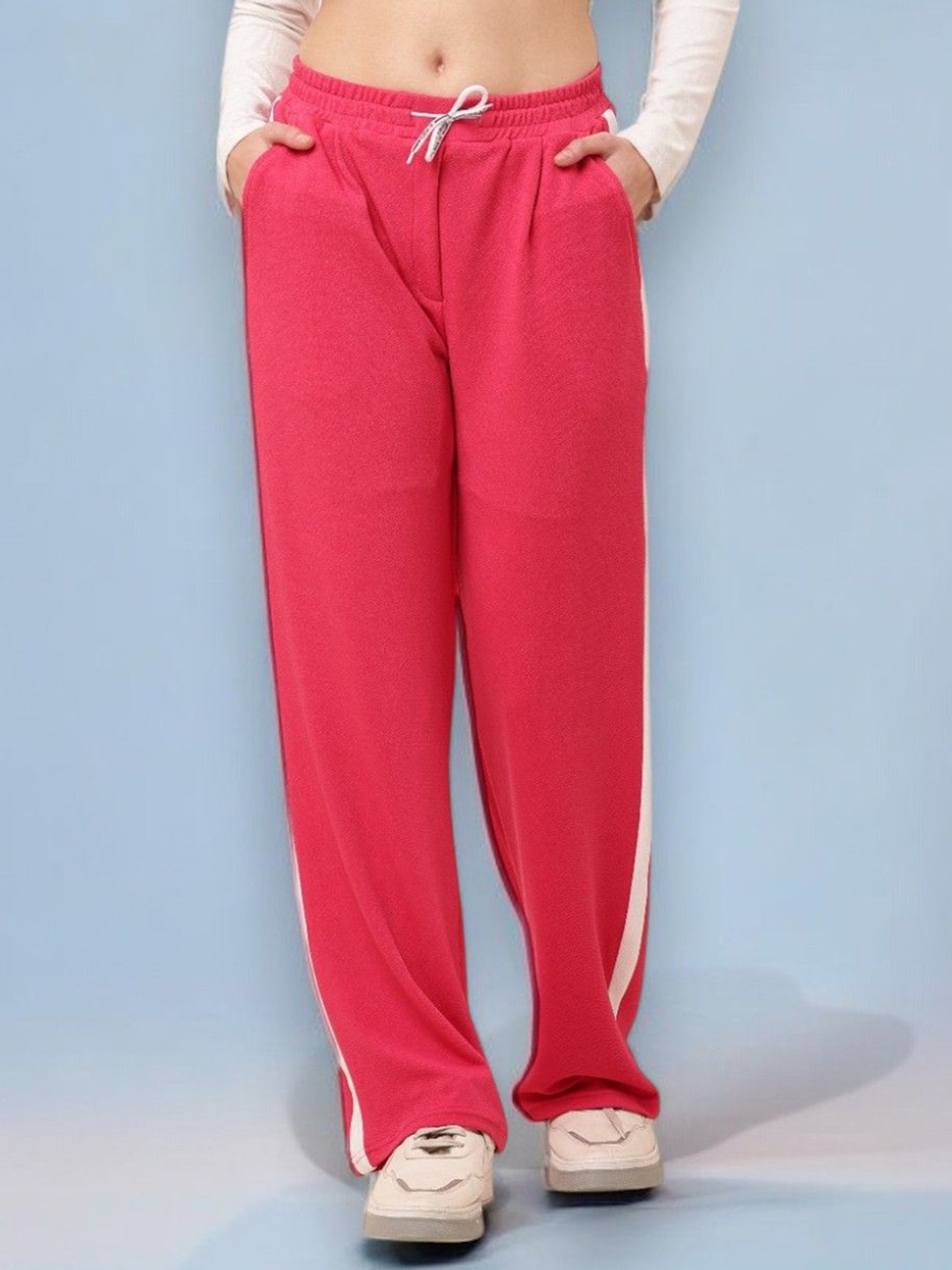 

SQew Women Straight Fit Track Pants, Pink