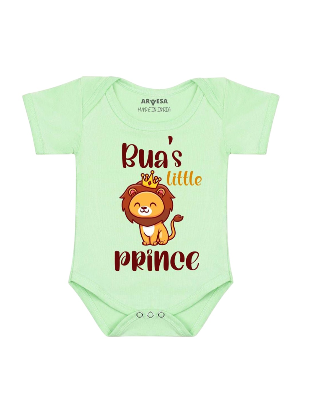 

Arvesa Bua Little Prince Printed Romper, Green