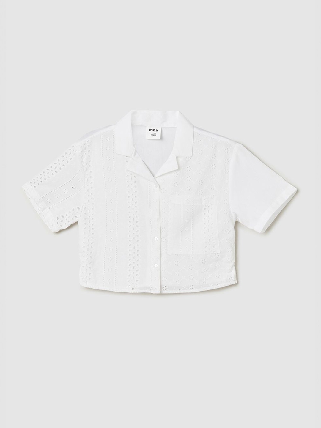 

max Girls Opaque Casual Shirt, White