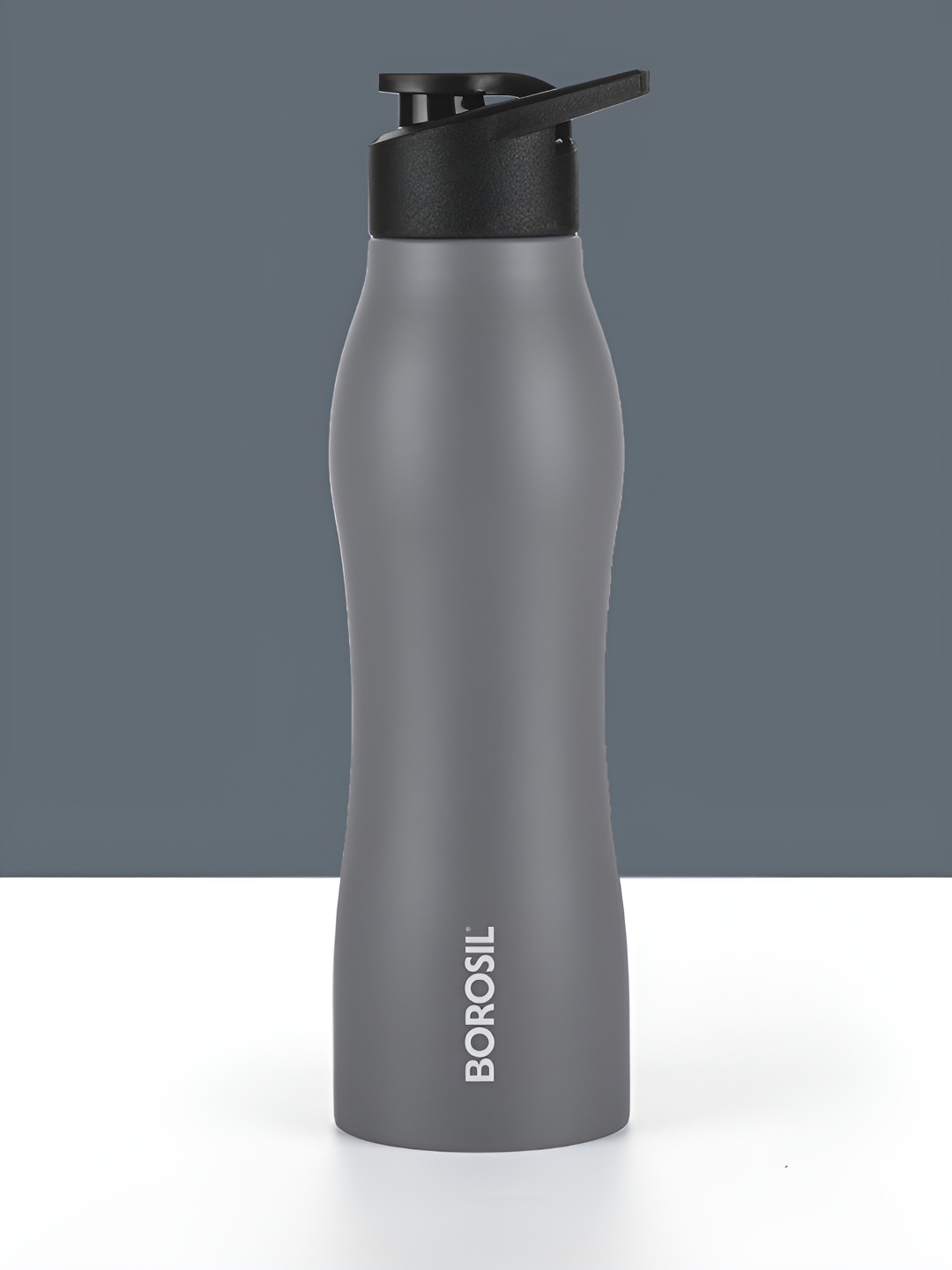 

BOROSIL Grip Go Grey Stainless Steel Solid Single Wall Vacuum Water Bottle-950ml