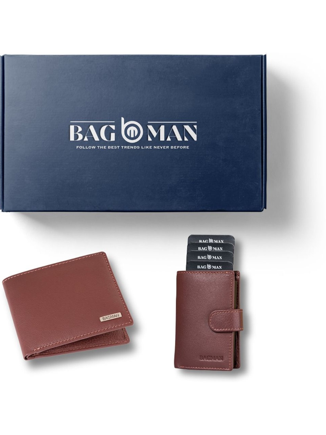 

BAGMAN Unisex Accessory Gift Set of, Brown