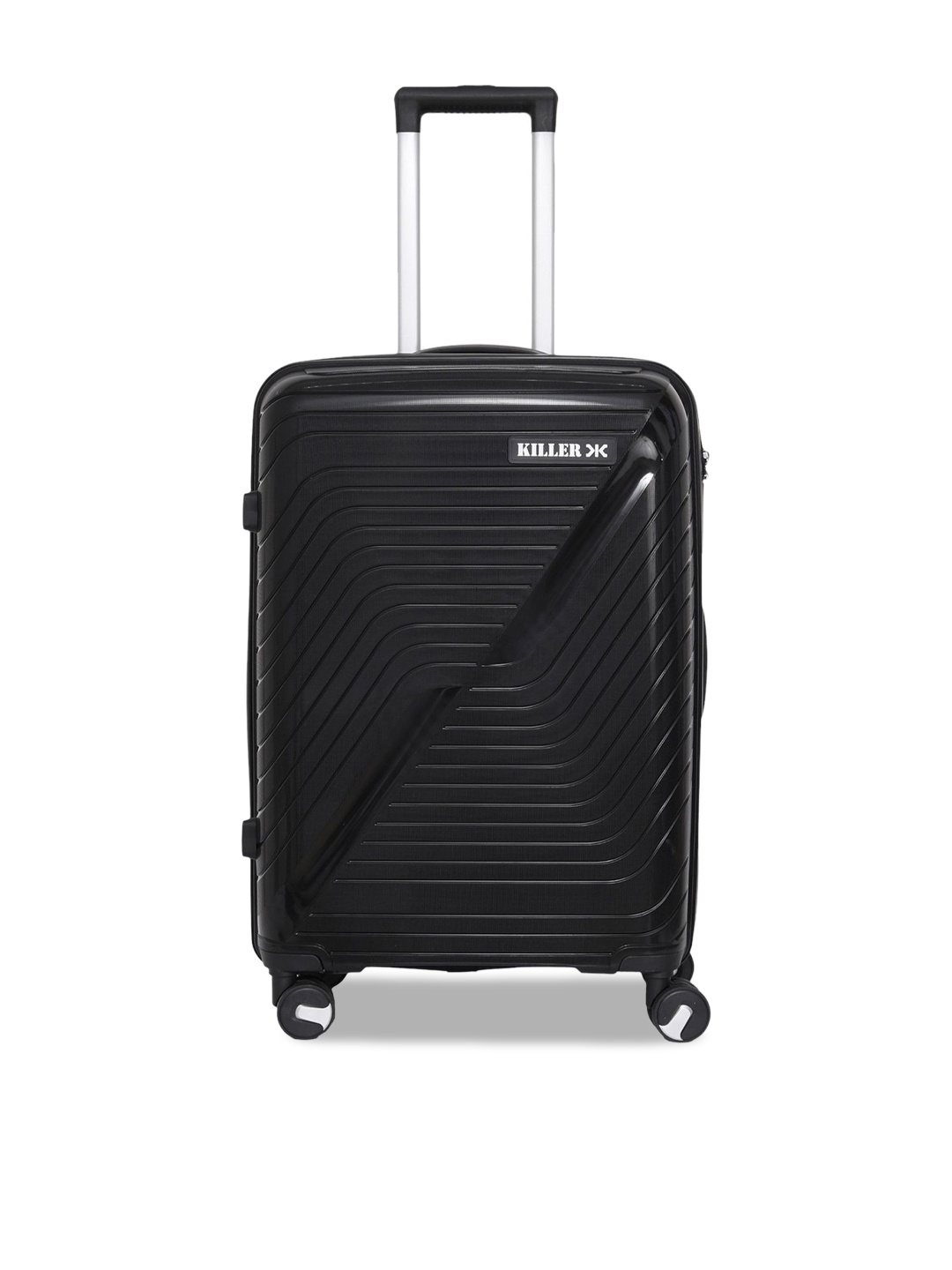 

Killer Textured Hard-Sided Medium Trolley Bag, Black