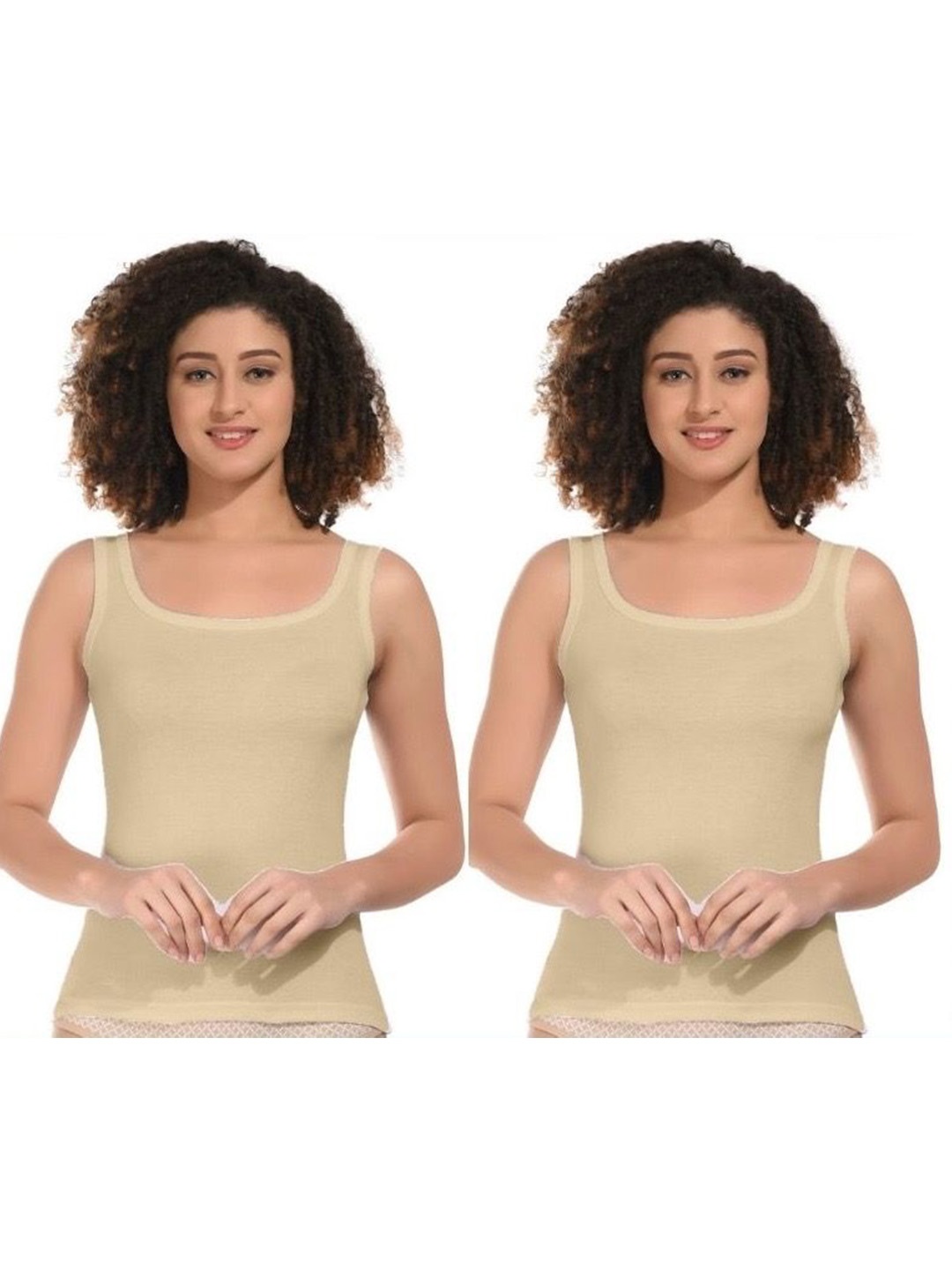 

BODYMIST Cotton Tank Top, Beige