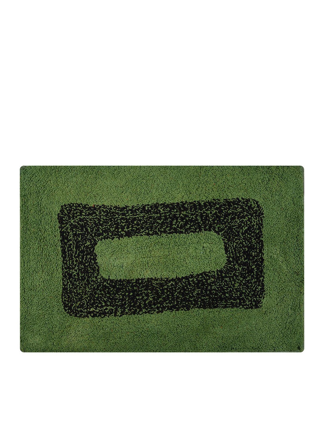 

Kuber Industries Green & Black Printed Cotton Anti-Skid Doormat