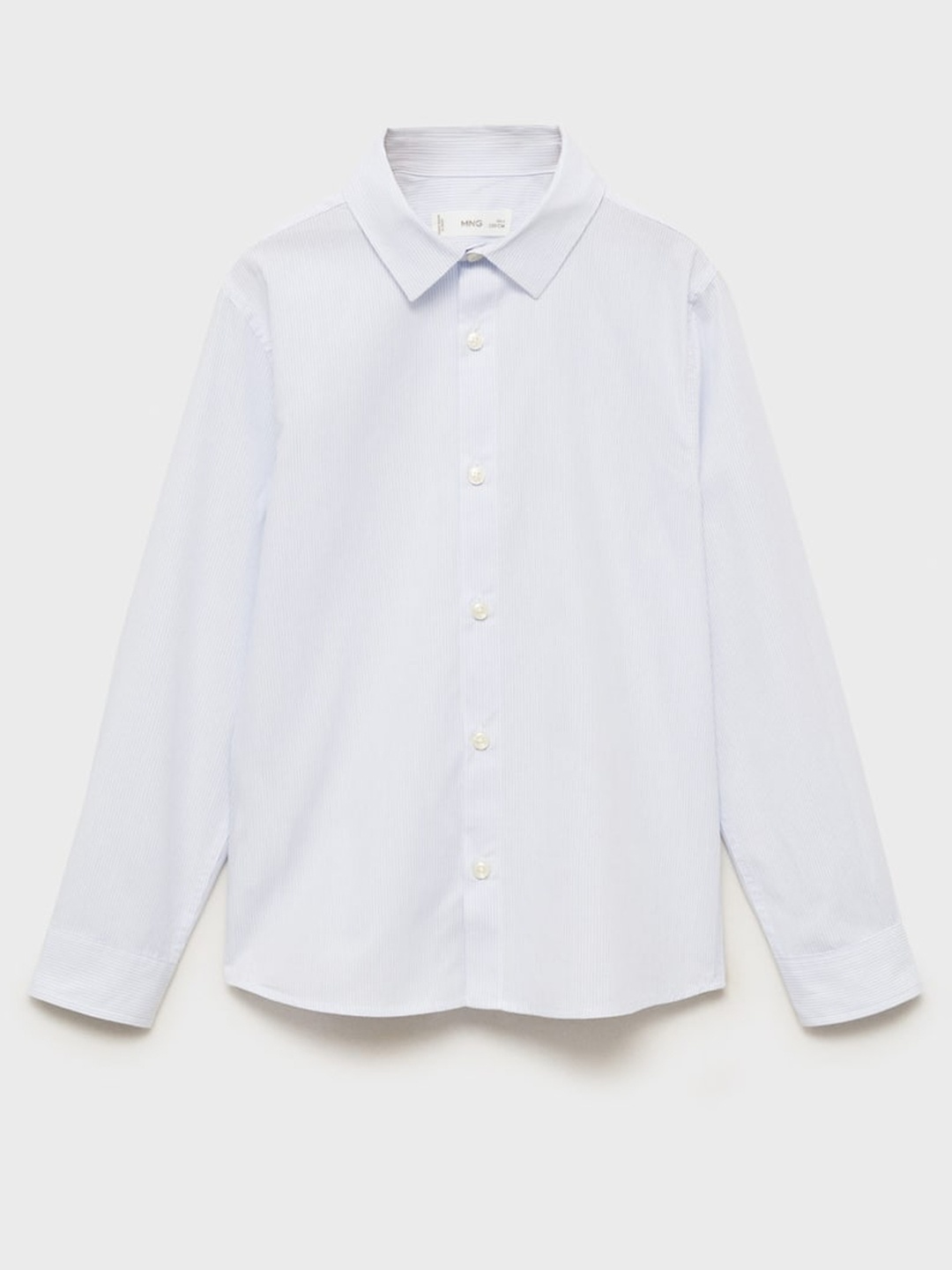 

Mango Kids Boys Striped Pure Cotton Shirt, White