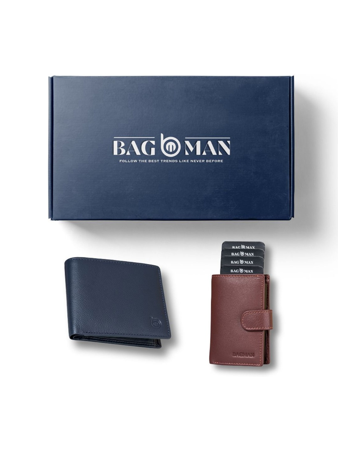 

BAGMAN Unisex Accessory Gift Set of, Navy blue