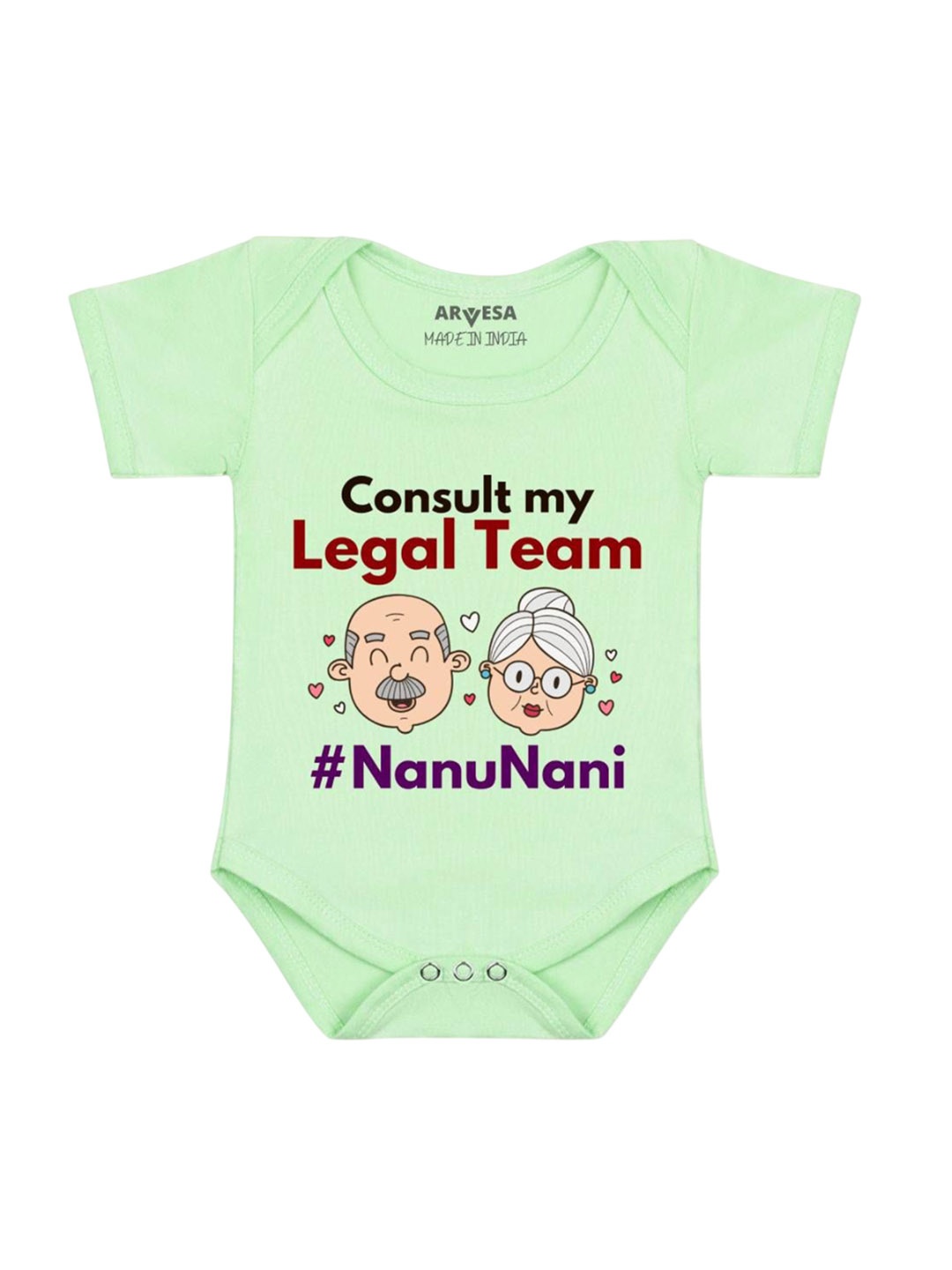 

Arvesa Women Consult My Legal Team Nanu Nani Printed Romper, Green