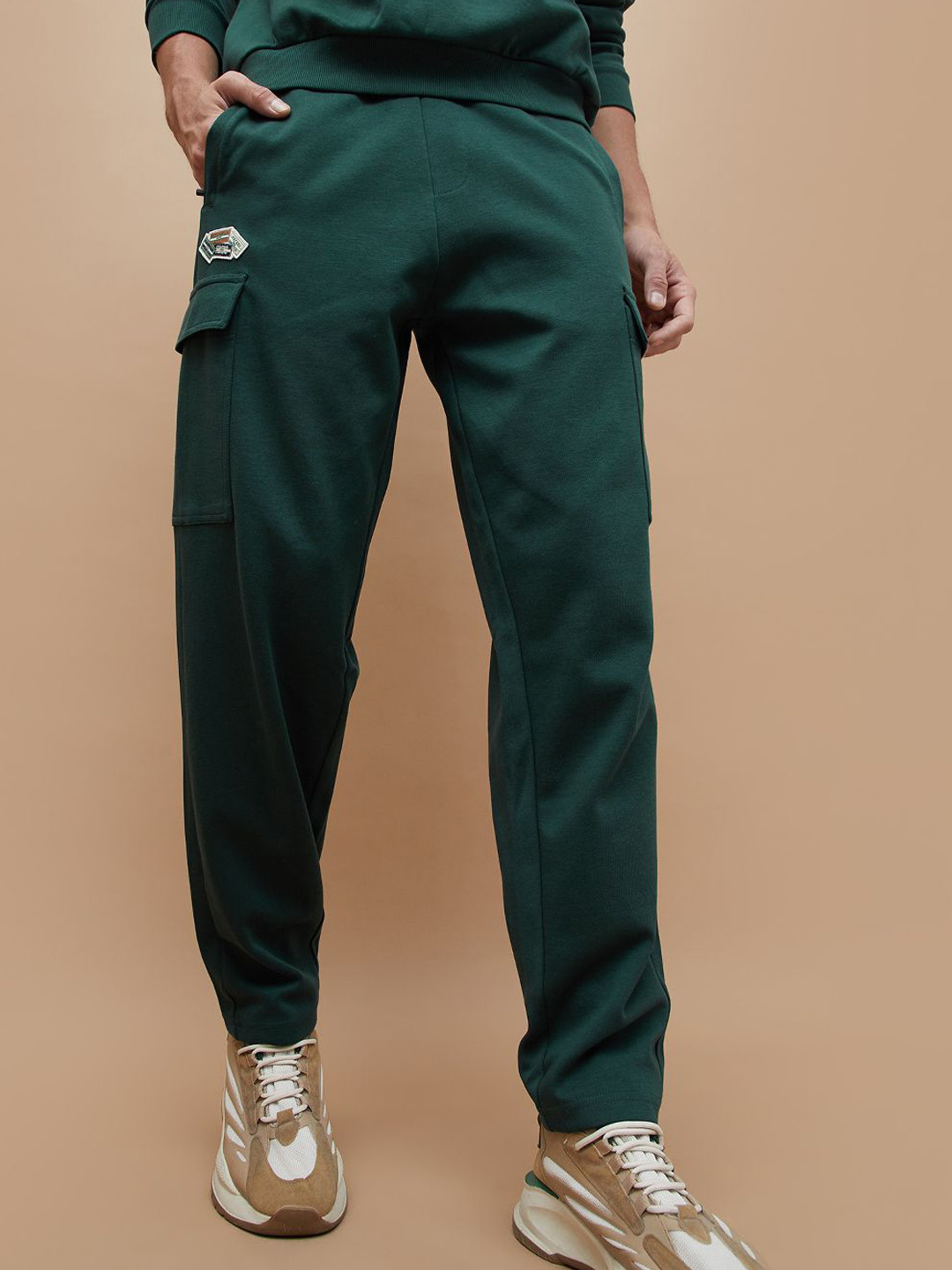 

Kappa Men Mid-Rise Track Pants, Green