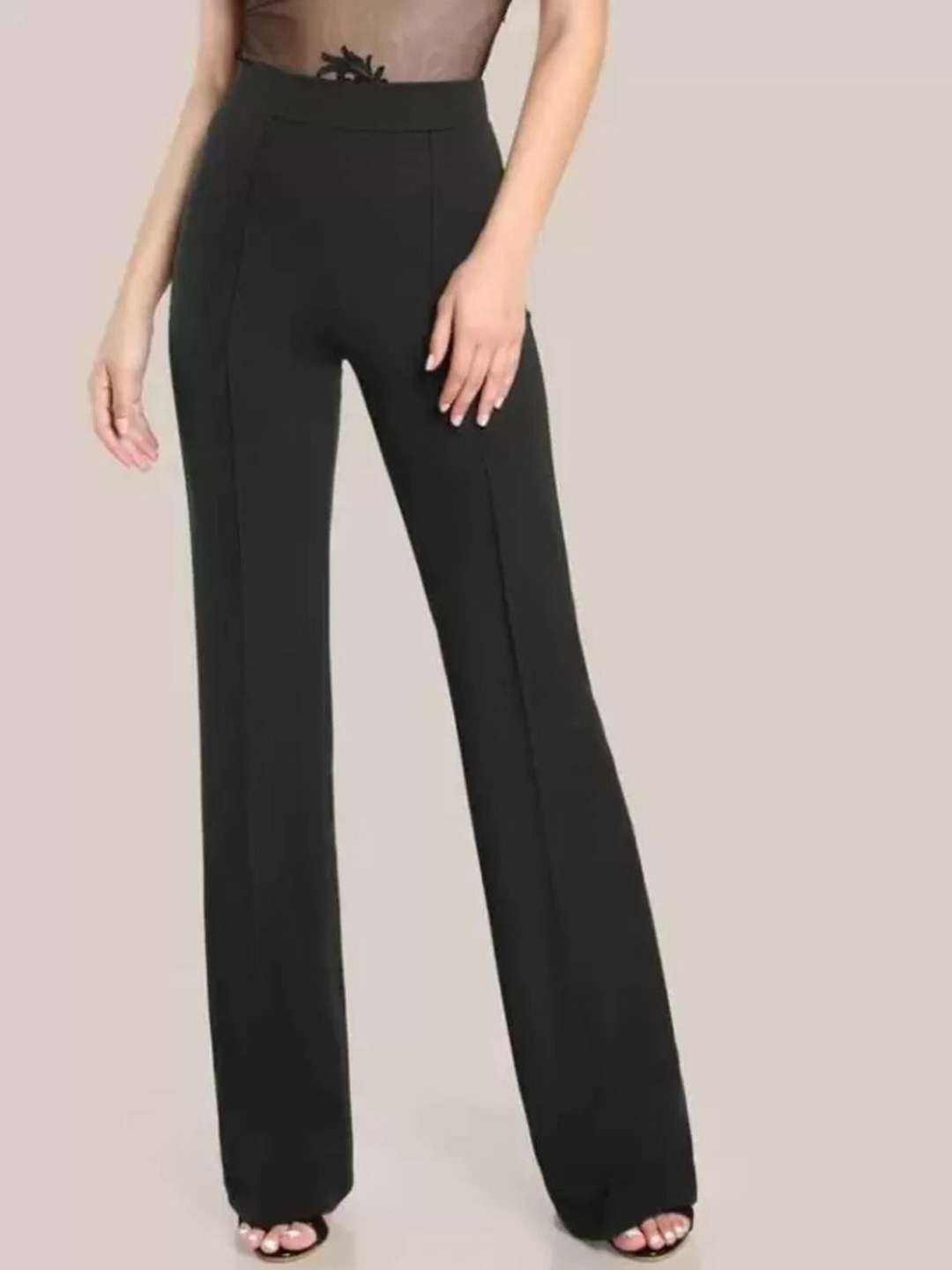 

CORSICA Women High-Rise Flared Parallel Trouser, Black