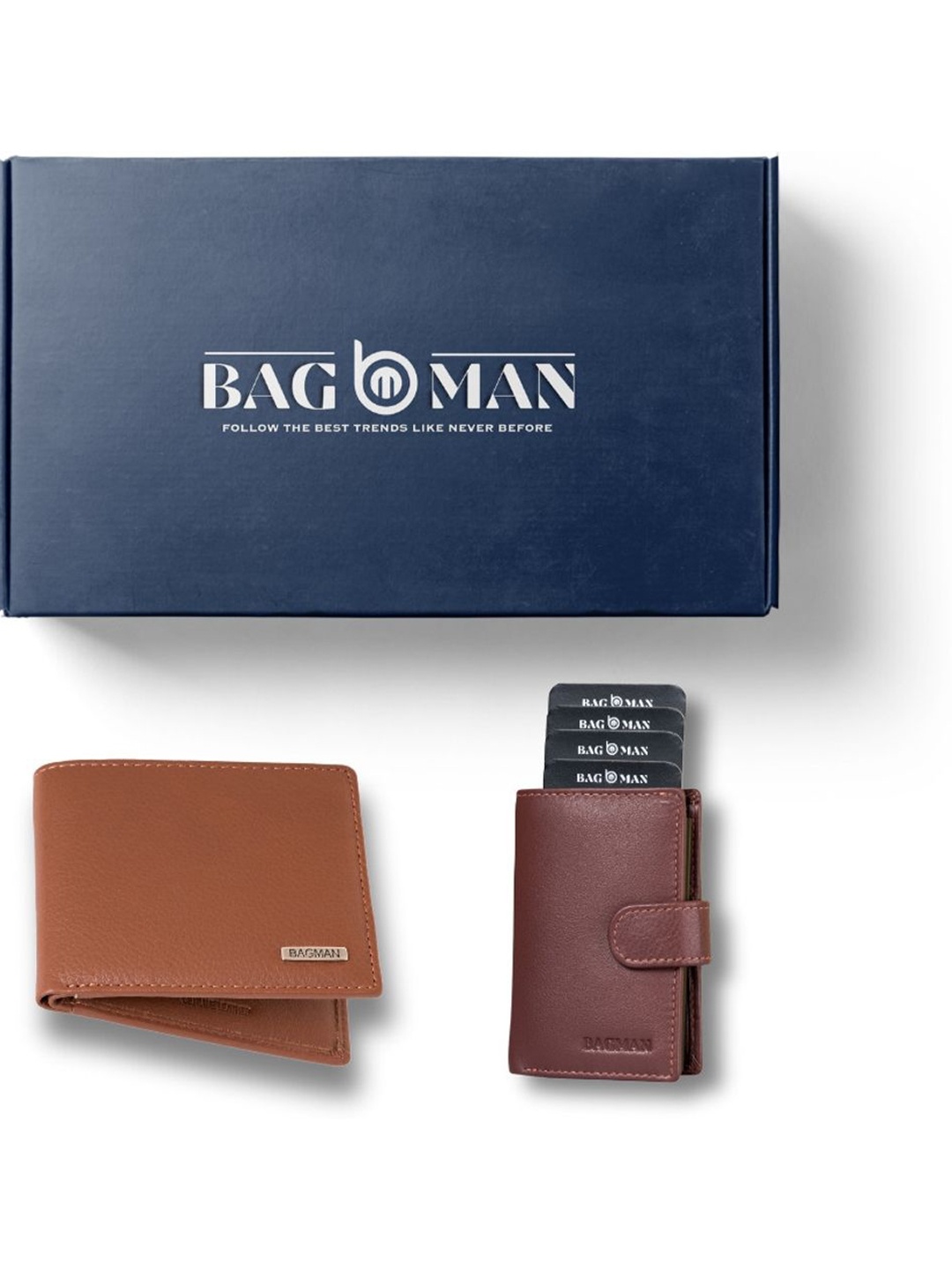 

BAGMAN Unisex Accessory Gift Set of, Brown