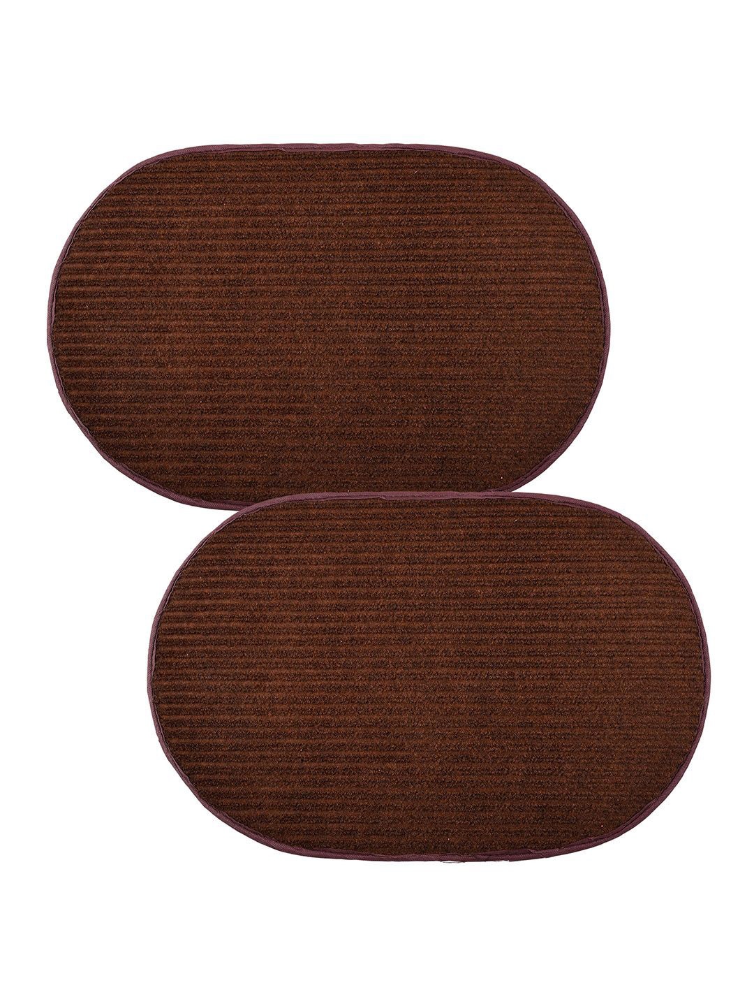 

Kuber Industries Brown 2 Pieces Woollen Anti-Skid Doormats