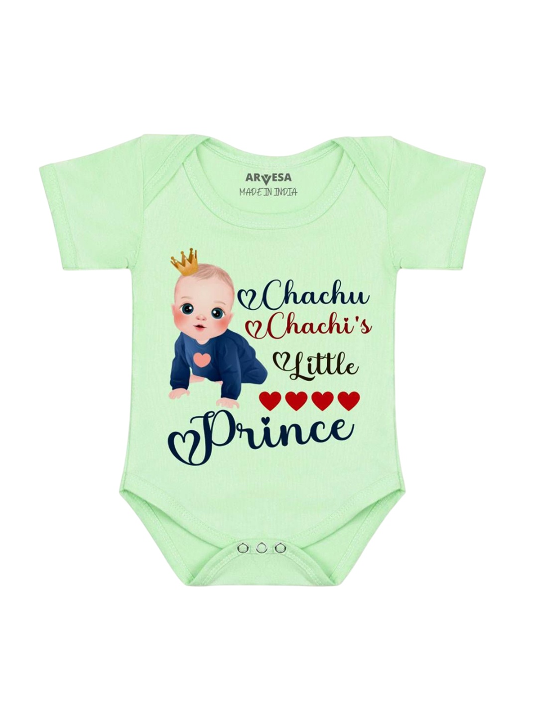 

Arvesa Chachu Chachi'S Little Prince Printed Romper, Green