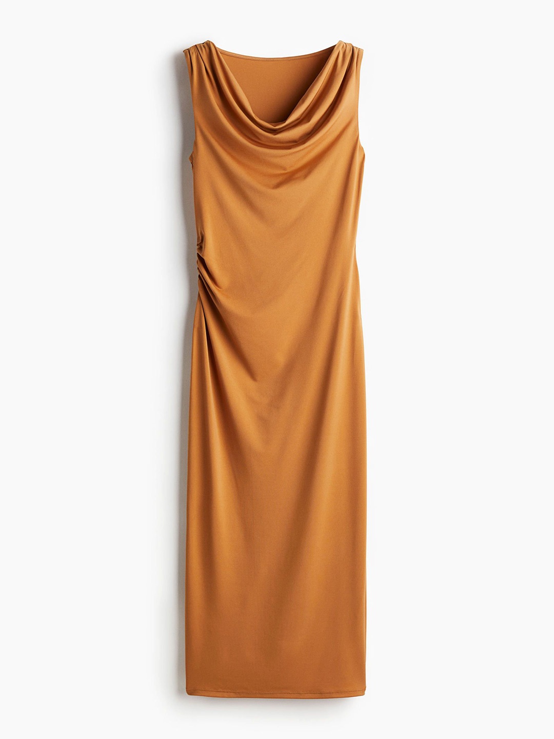 

H&M Draped Midi Dress, Beige