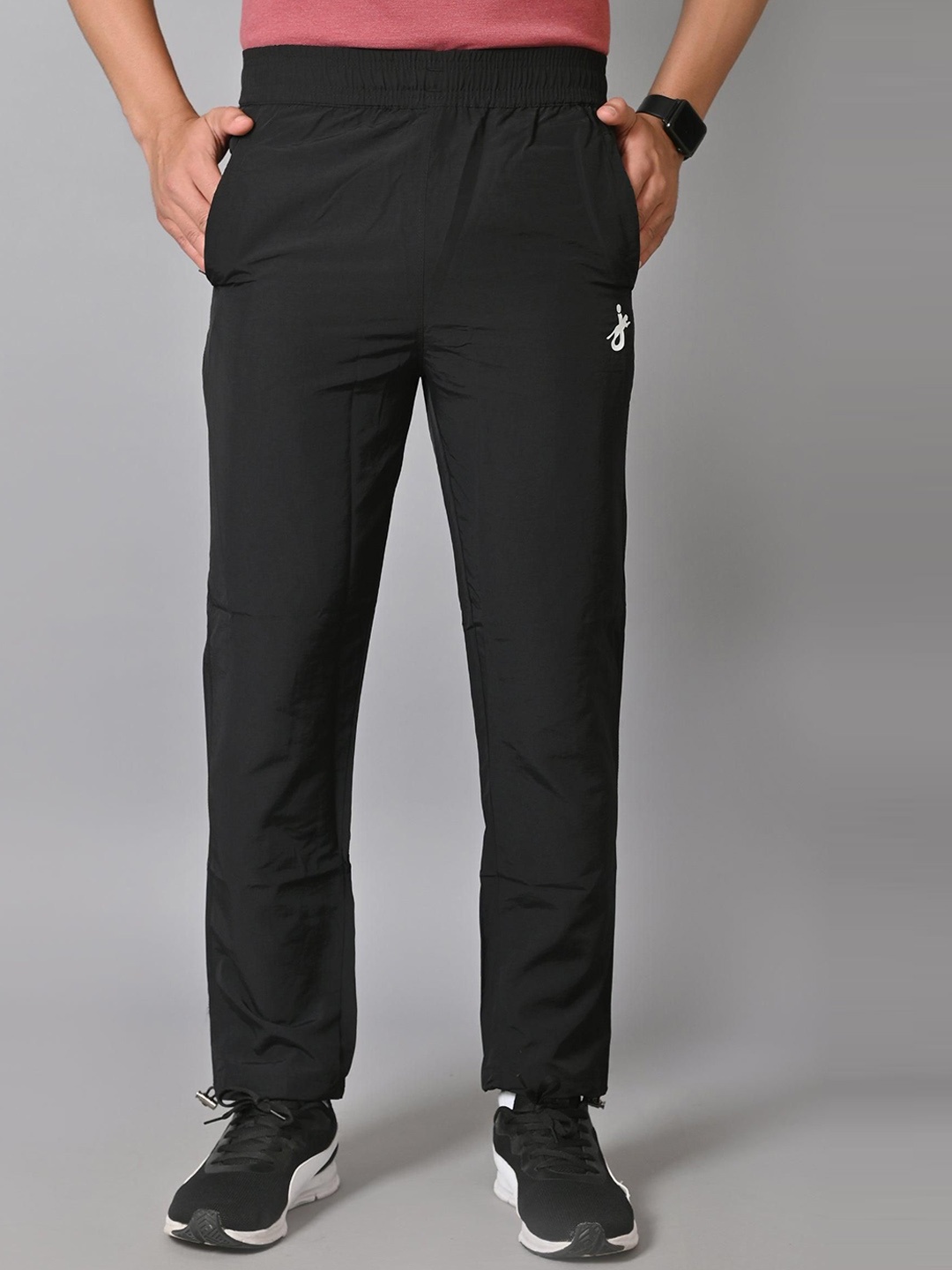 

JAGURO Men Regular Fit Track Pants, Black