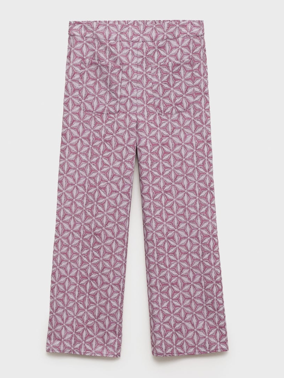 

Mango Kids Girls Straight Fit Floral Printed Trousers, Purple
