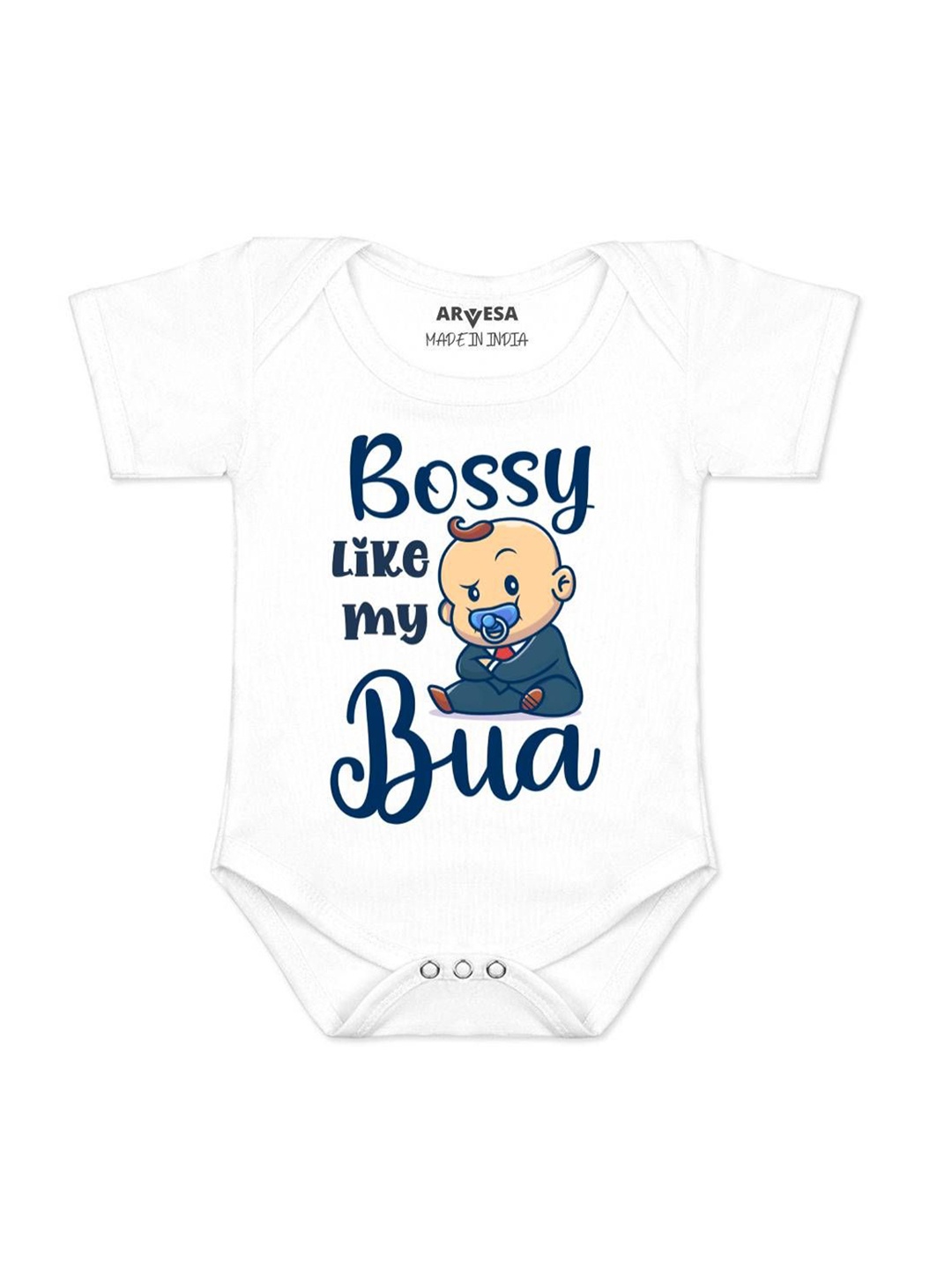 

Arvesa Kids Printed Romper, White