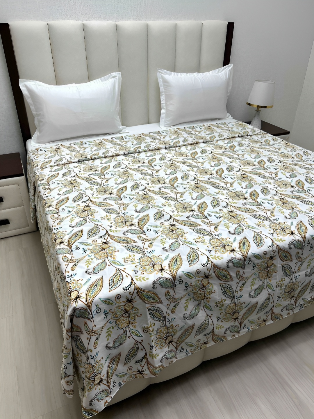

Pure Decor Brown & White Printed Pure Cotton Super King Size Duvet Cover