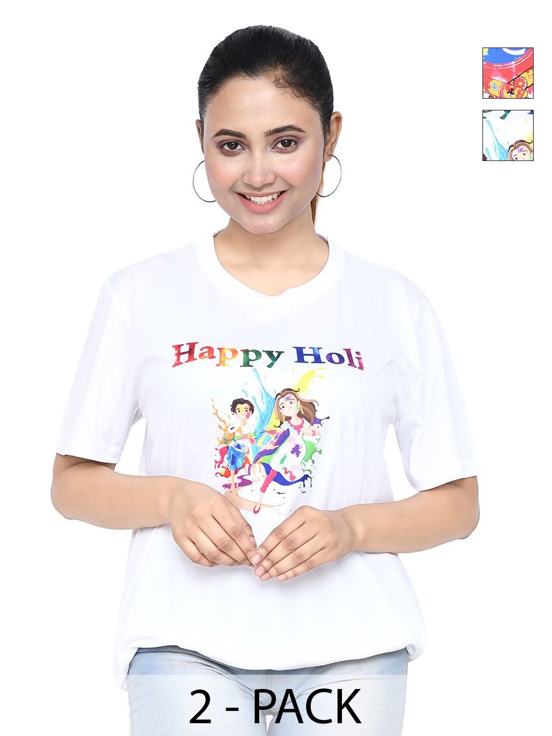 

RAPL Women 2 Printed T-shirt, White