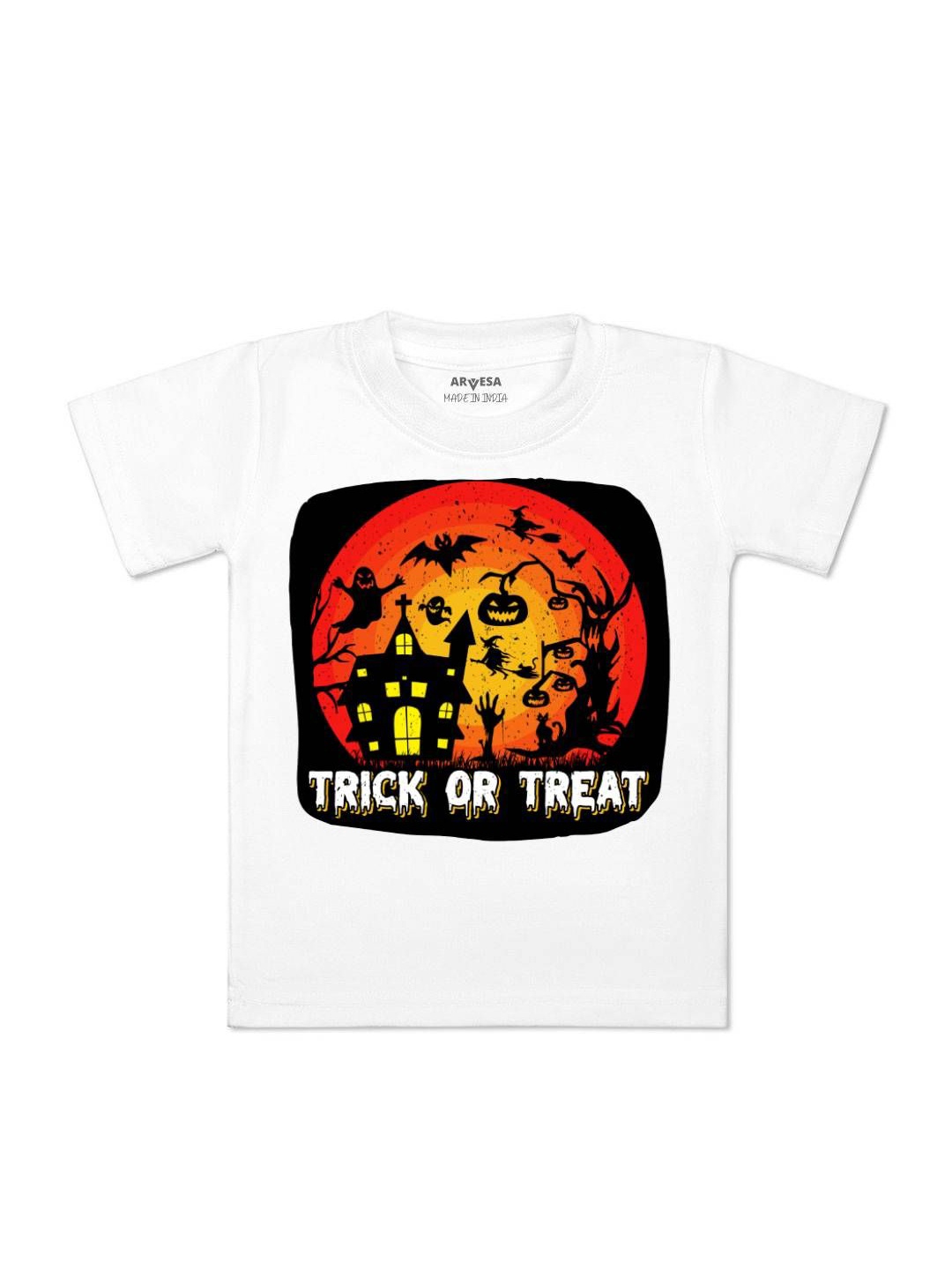 

Arvesa First Halloween Printed Kids Unisex T-shirt, White