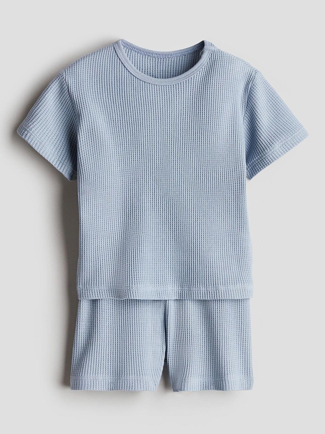 

H&M 2-Piece Waffled Cotton Set, Blue