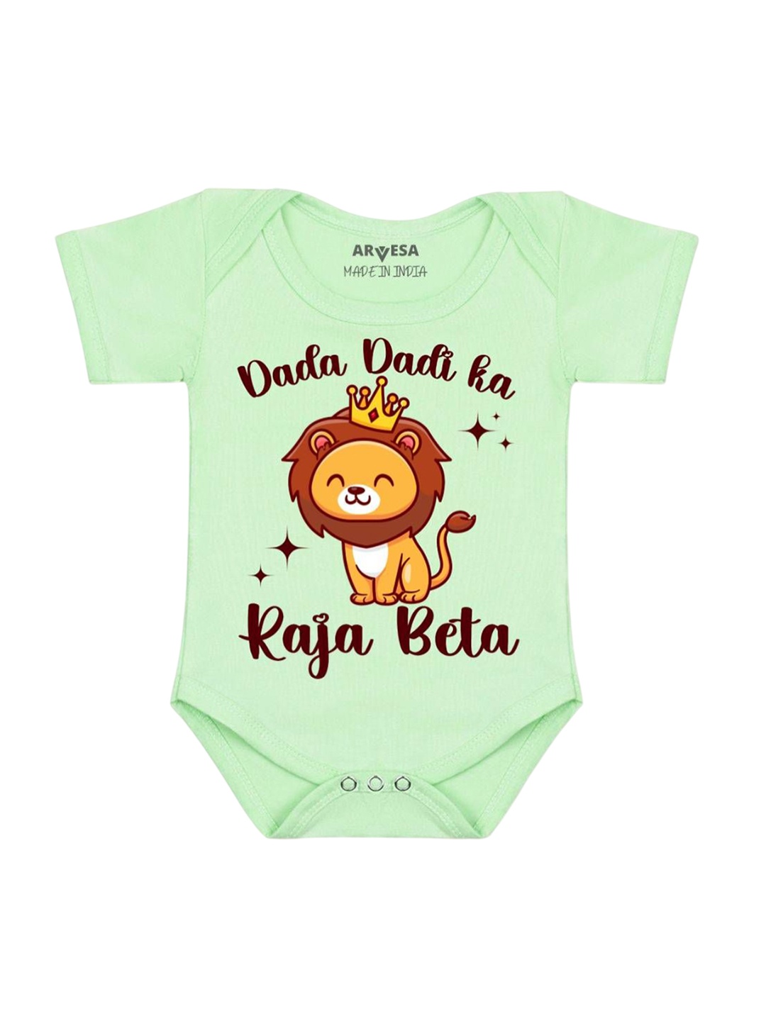 

Arvesa Infants Kids Printed short sleeves Romper, Green