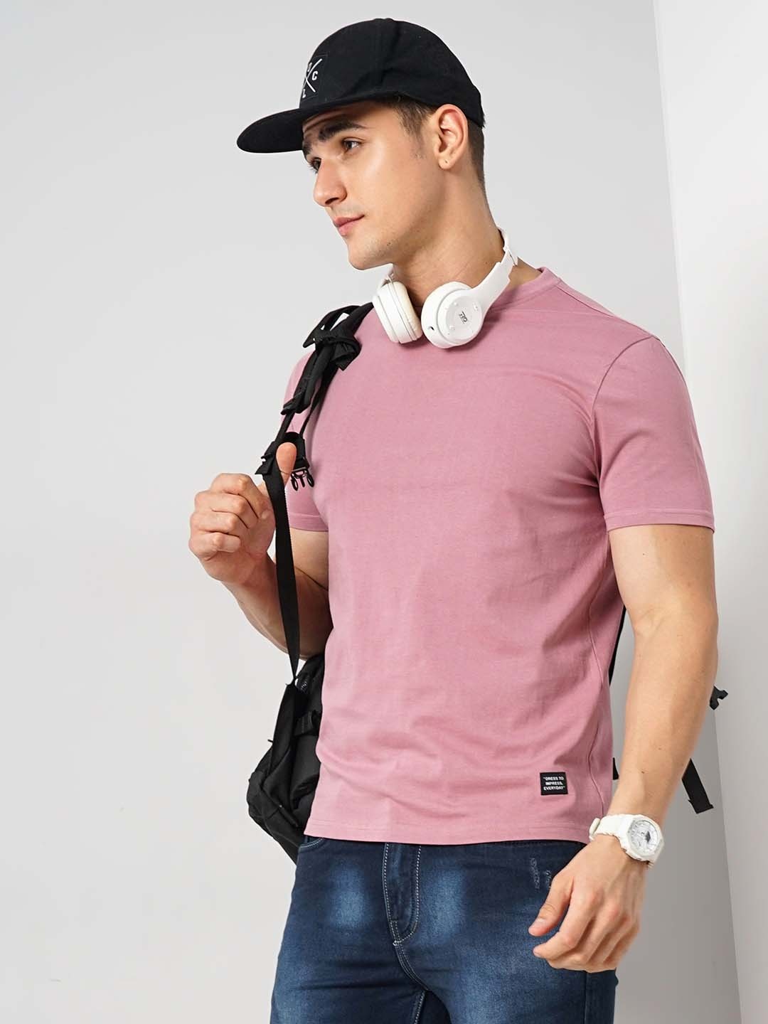 

Genoa Men Slim Fit T-shirt, Pink