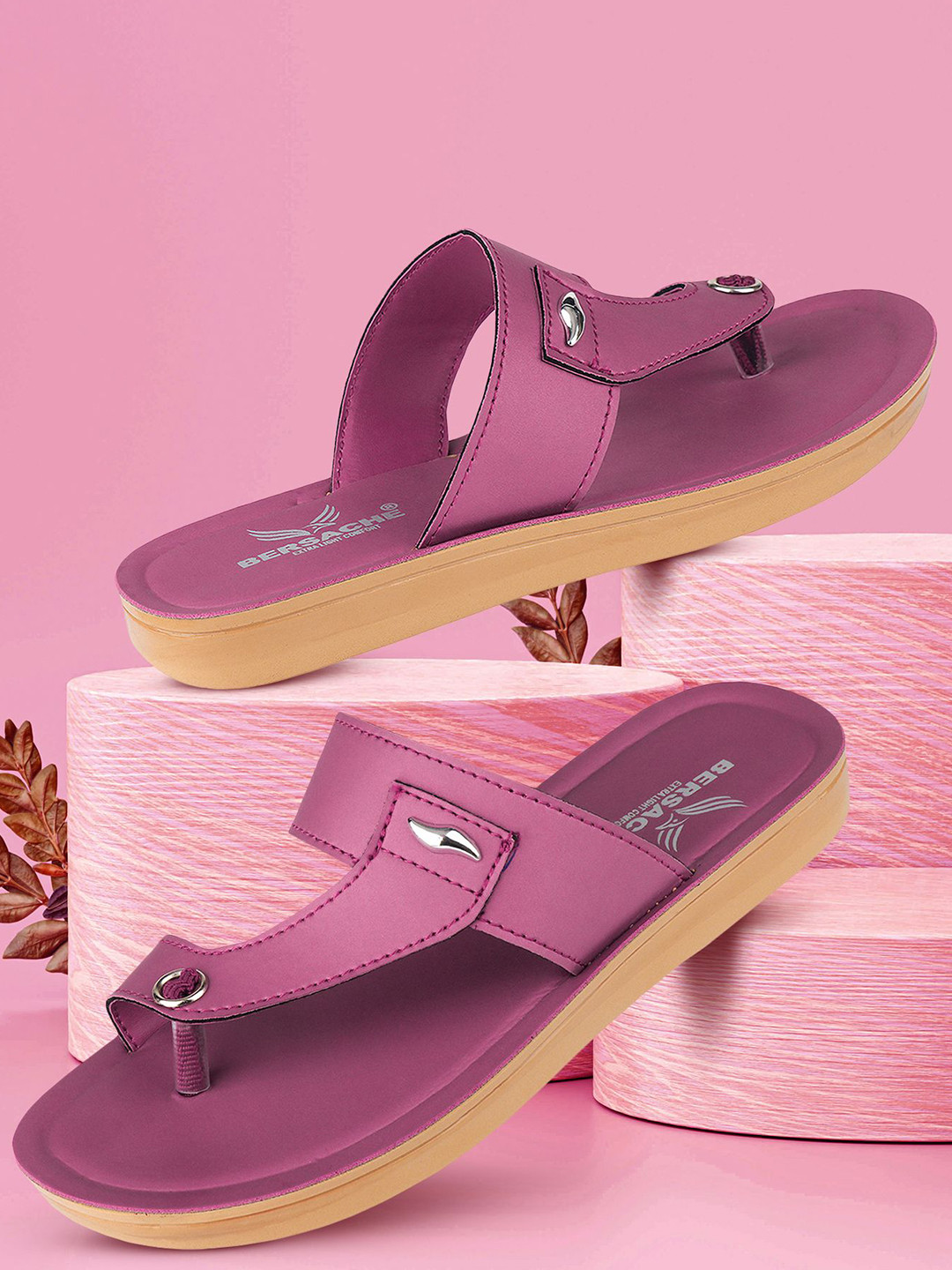 

BERSACHE Women Thong Flip-Flops, Pink