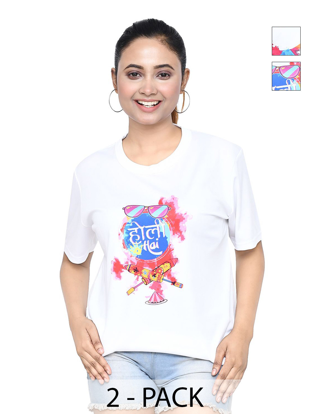 

RAPL Women 2 Printed T-shirt, White