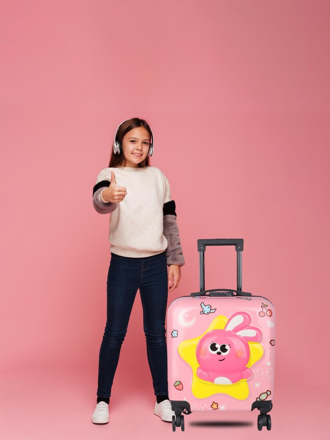 

Polo Class Kids Printed Hard Sided Trolley Bag, Pink
