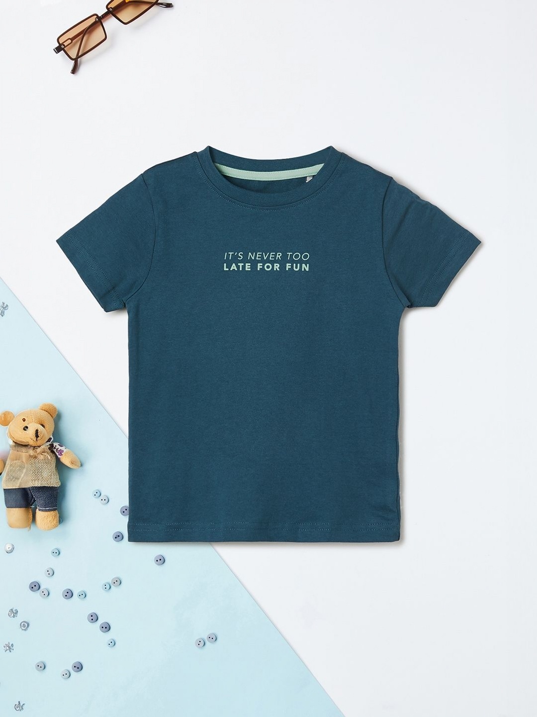 

max Boys Typography T-shirt, Green
