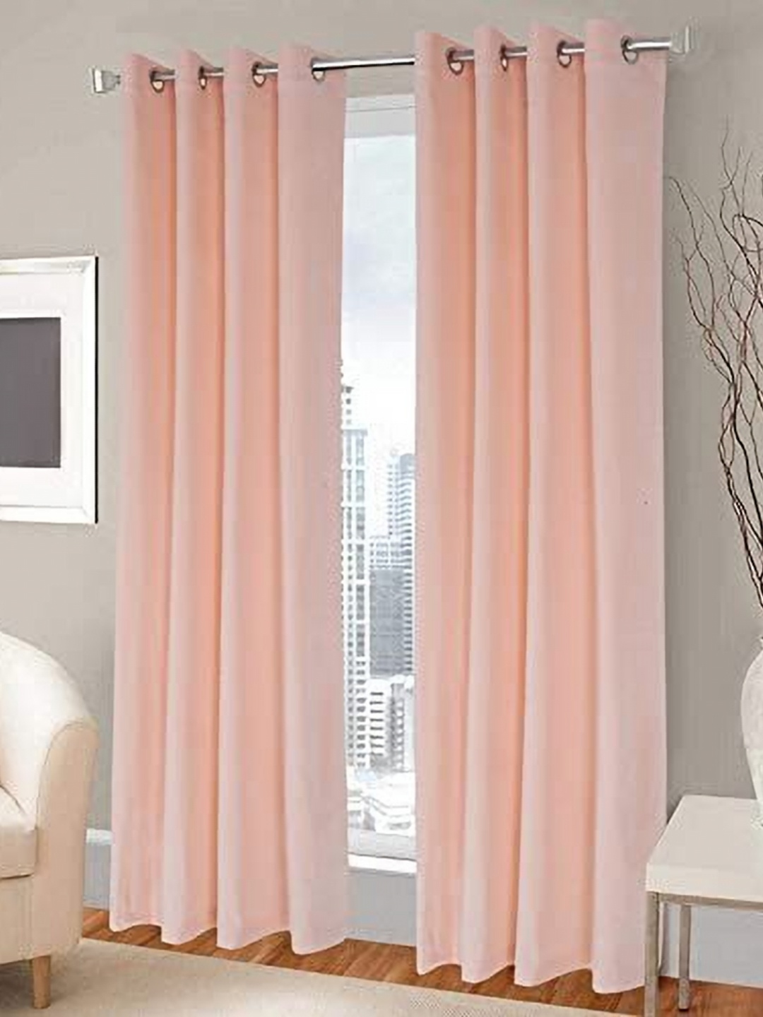 

Aura Peach Window Curtain
