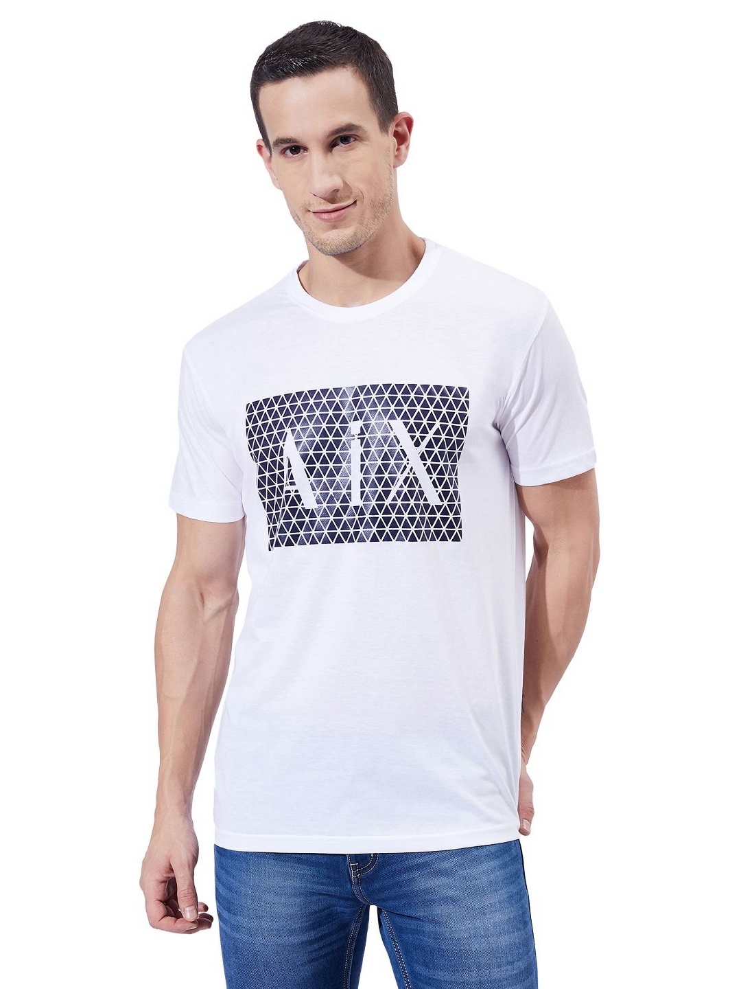 

Ben Martin Men Printed Pockets Slim Fit T-shirt, White
