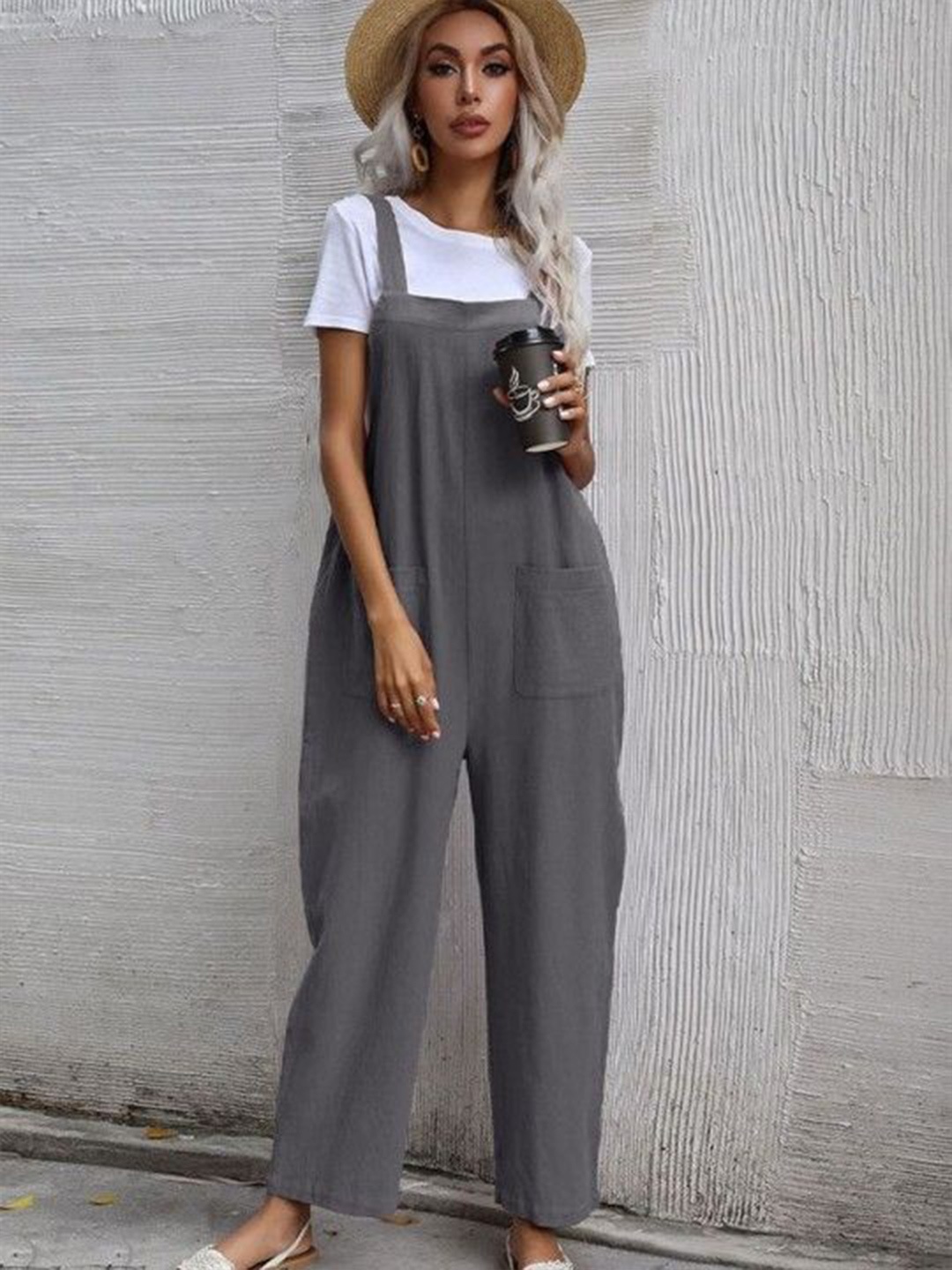 

HERE&NOW Basic Jumpsuit, Grey