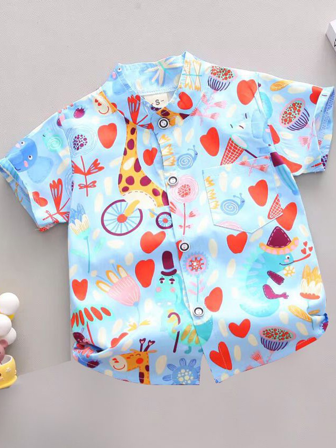 

DANGAR Unisex Kids Premium Opaque Printed Casual Shirt, Multi