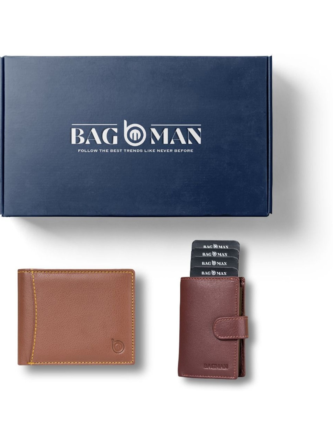 

BAGMAN Unisex Accessory Gift Set of, Brown
