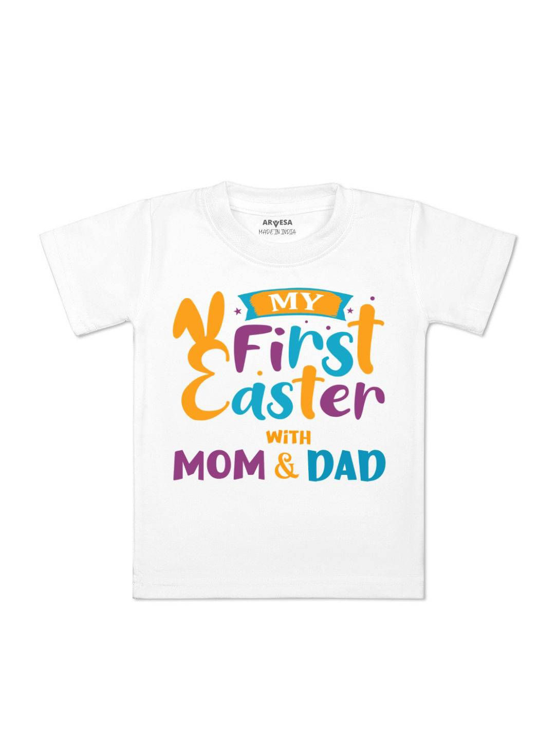 

Arvesa First Easter Printed Kids Unisex T-shirt, White