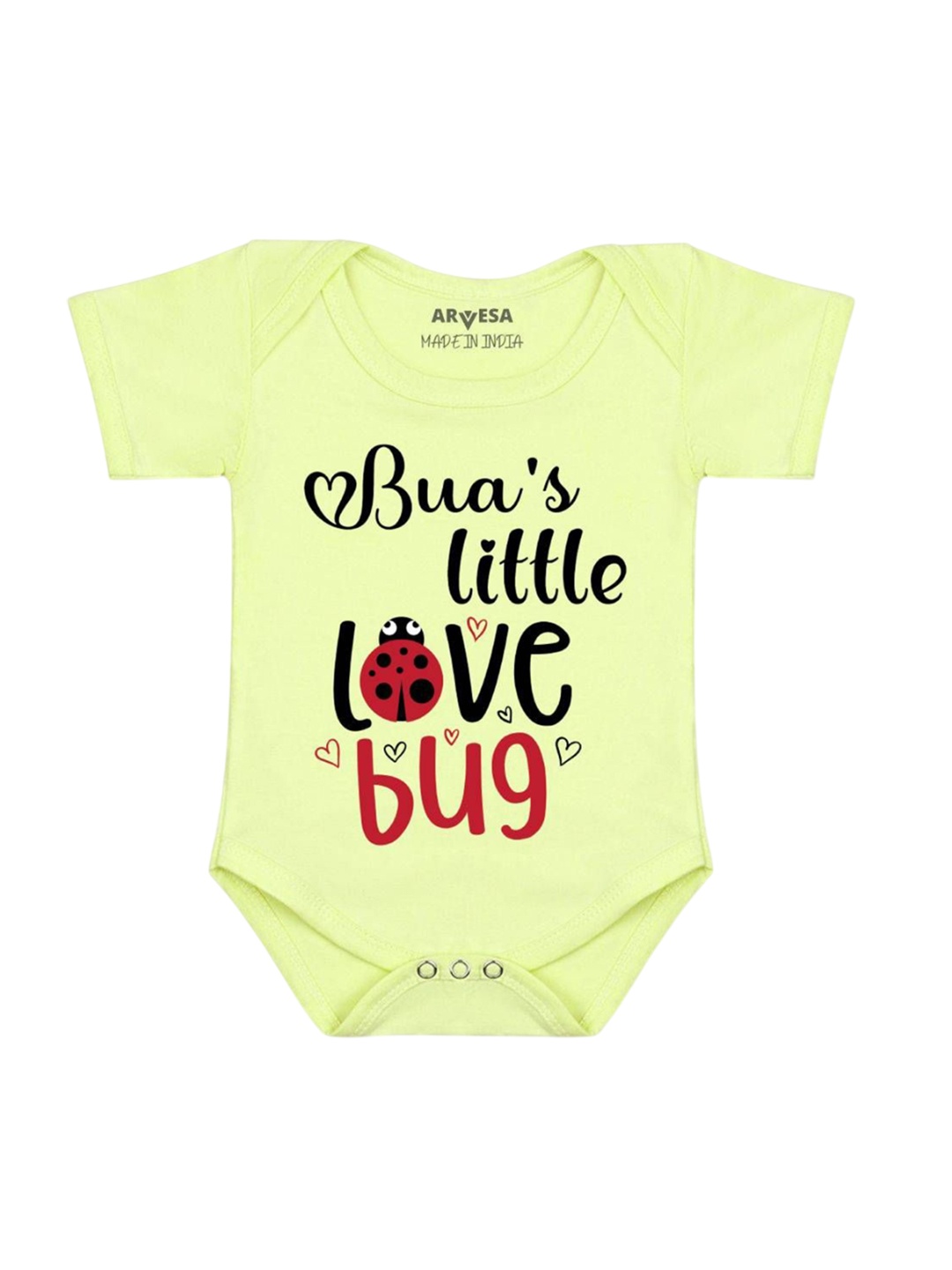 

Arvesa Bua Little Love Bug Printed Romper, Yellow