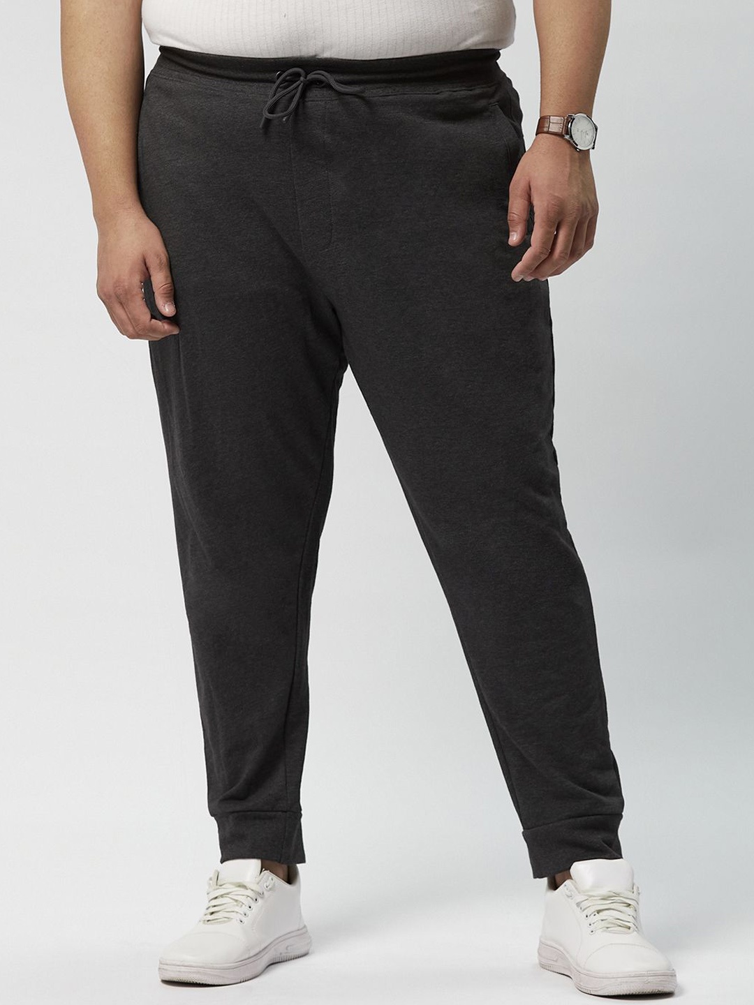 

Big Hello - The Plus Life Men Relaxed Joggers Trousers, Black