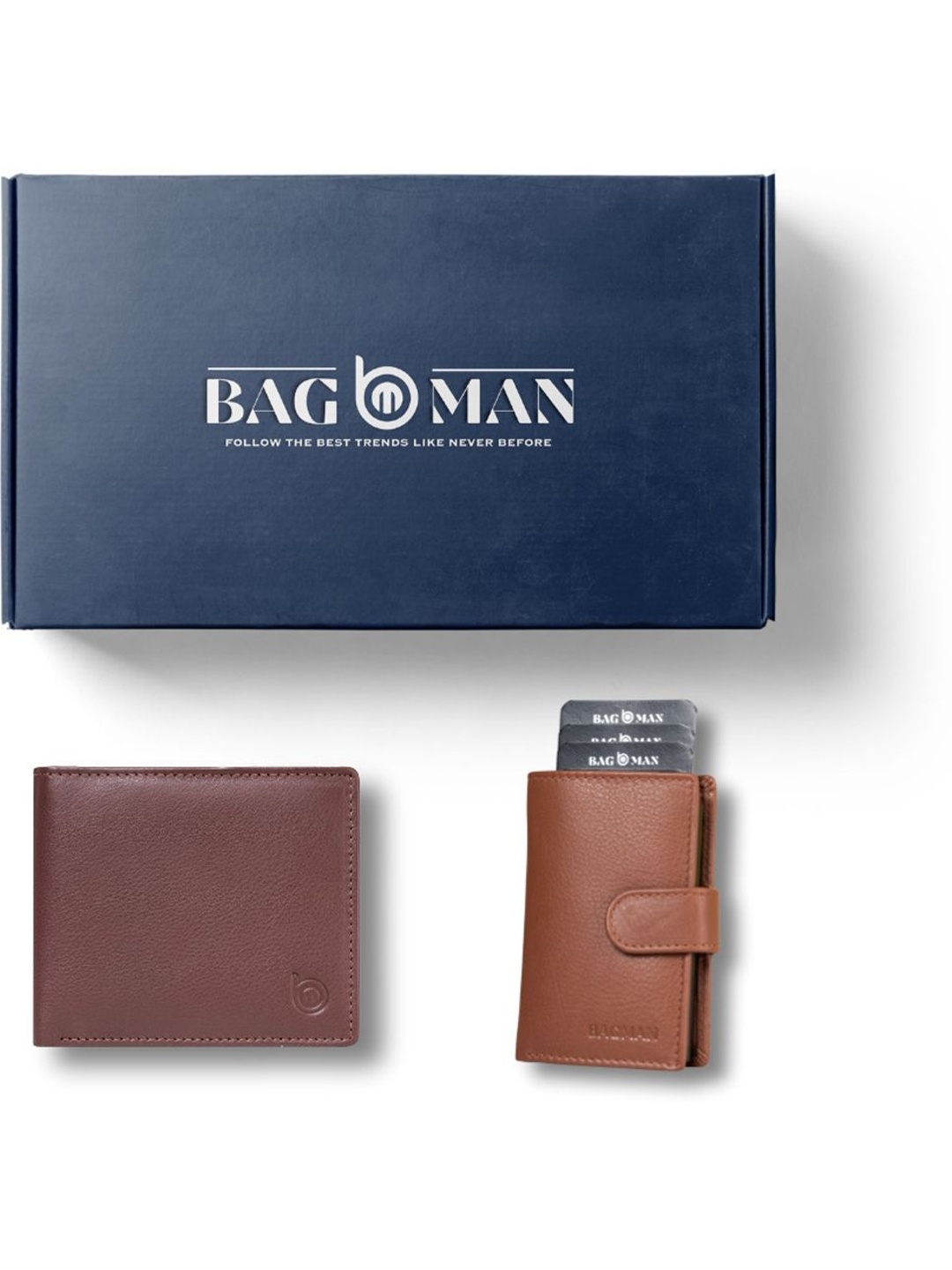 

BAGMAN Unisex Accessory Gift Set of, Brown