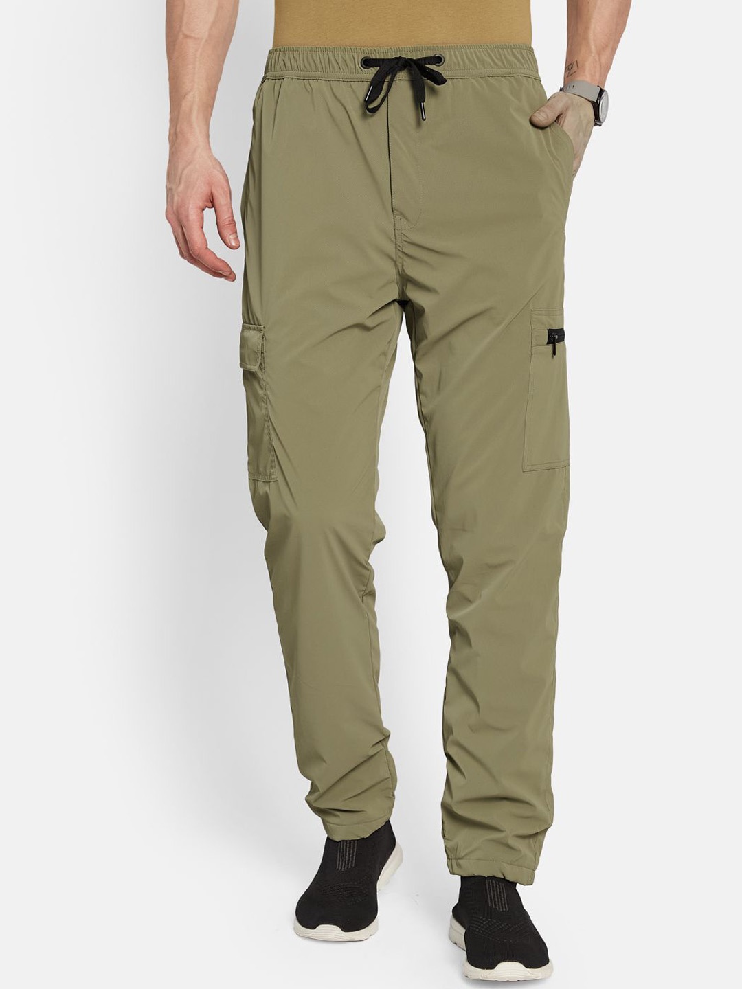 

Octave Men Cotton Track Pants, Tan