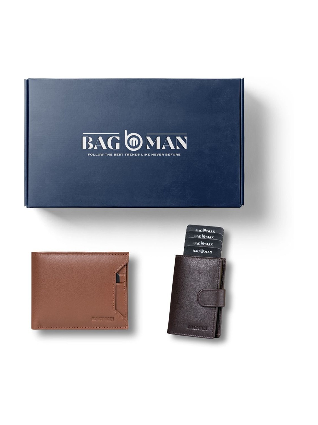 

BAGMAN Unisex Accessory Gift Set of, Brown