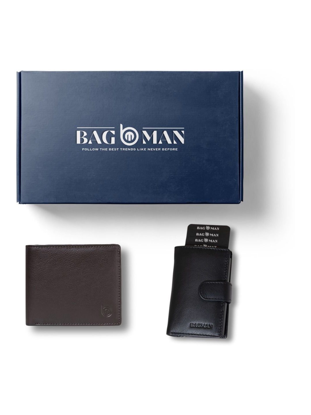 

BAGMAN Unisex Accessory Gift Set of, Brown