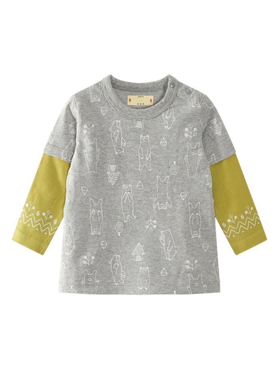 

LULU & SKY Girls Conversational Printed Round Neck Cotton T-shirt, Grey